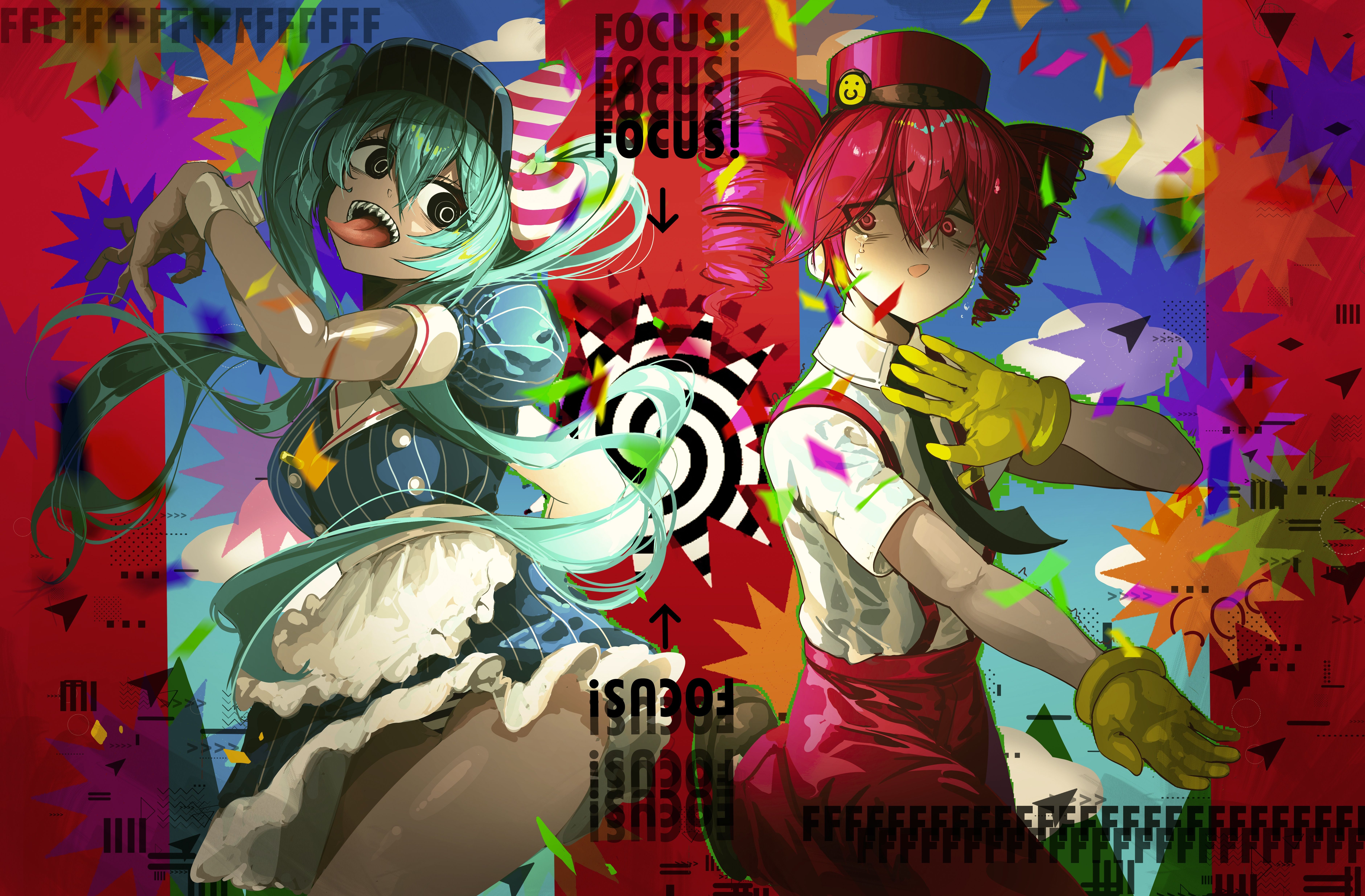 7525x4939 Wallpaper Teto Kasane, crazy eyes, vocaloid, language, miku hatsune, girl for mobile and desktop, section арт, resolution 7525x4939