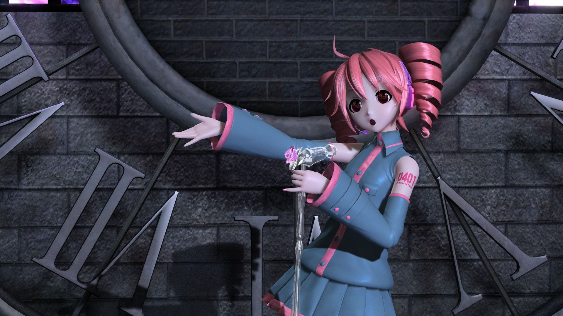 1920x1080 Kasane Teto (Original colors) Mod for Hatsune Miku: Project DIVA Mega Mix+. PDMegaMix+ Mods