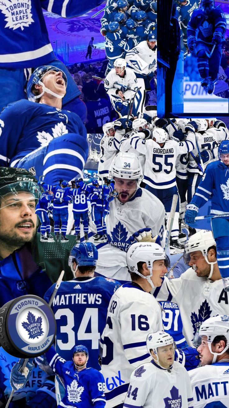 736x1308 Toronto Maple Leafs Collage Wallpaper