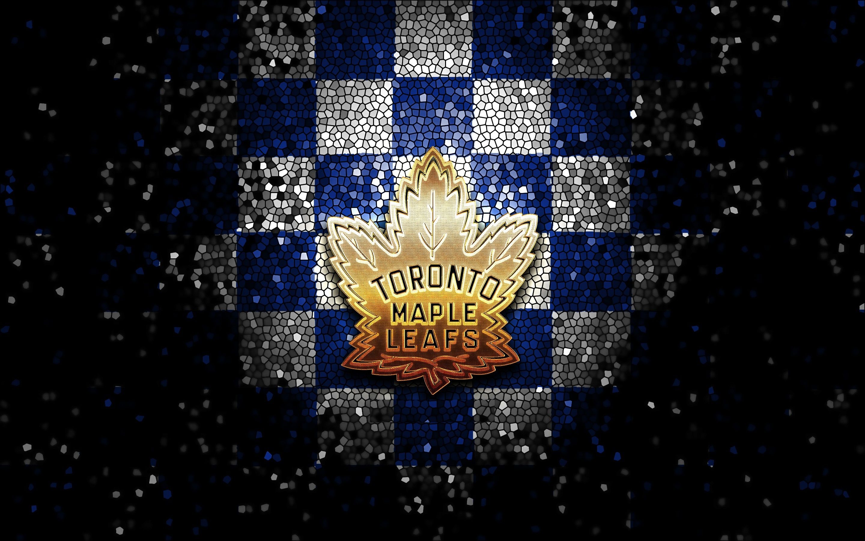 2880x1800 Wallpaper glitter, NHL, checkered, Toronto Maple Leafs, wallpaper, logo, Hockey, Sport for mobile and desktop, section спорт, resolution 2880x1800