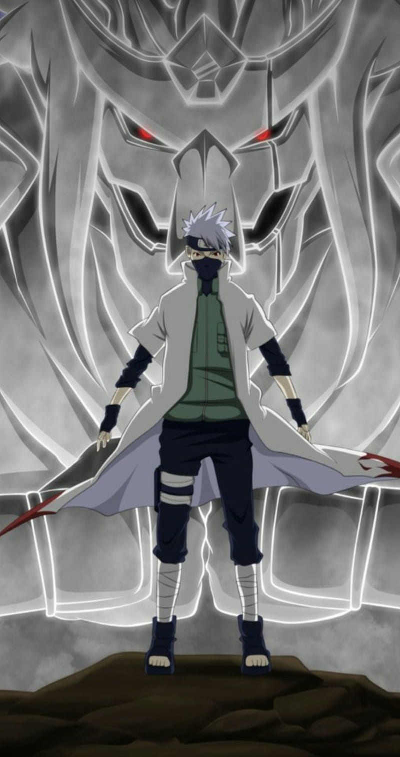 800x1513 Kakashi, anime, hokage, naruto, sharingan, susanoo, white, HD phone wallpaper