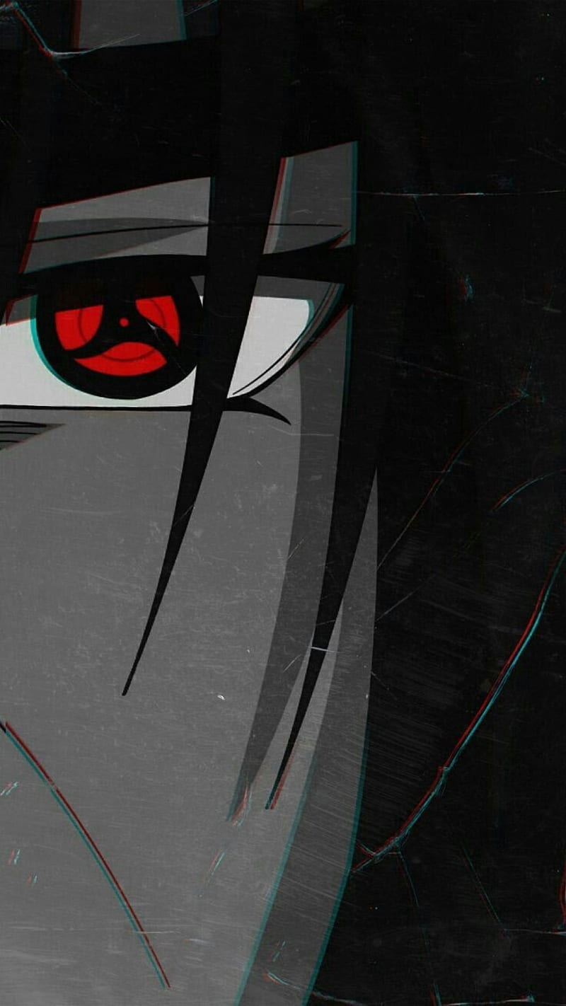 800x1422 Itachi, black, dark, gris, japan, naruto, ninja, sharingan, utchiha, white, HD phone wallpaper