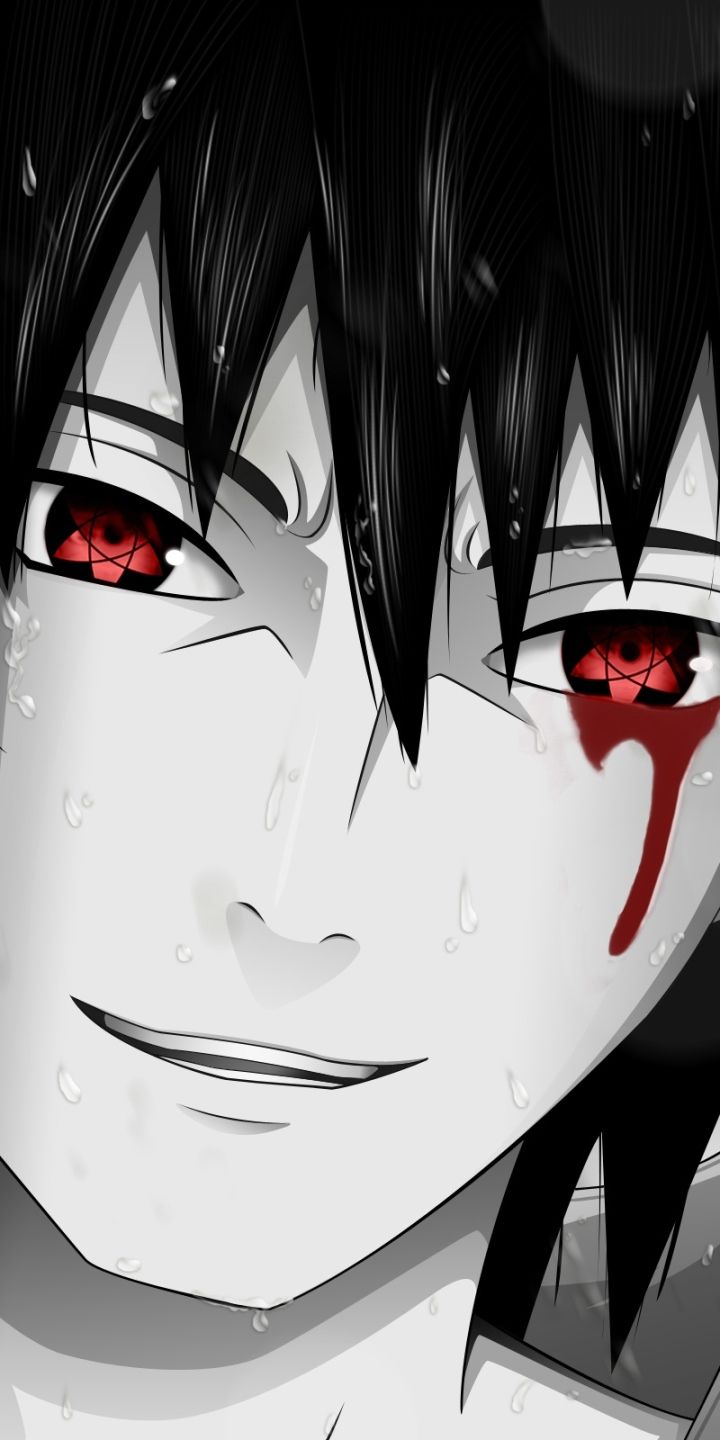 720x1440 Phone wallpaper: Sasuke Uchiha, Anime, Naruto, Sharingan (Naruto), Mangekyō Sharingan, Blood 1143846