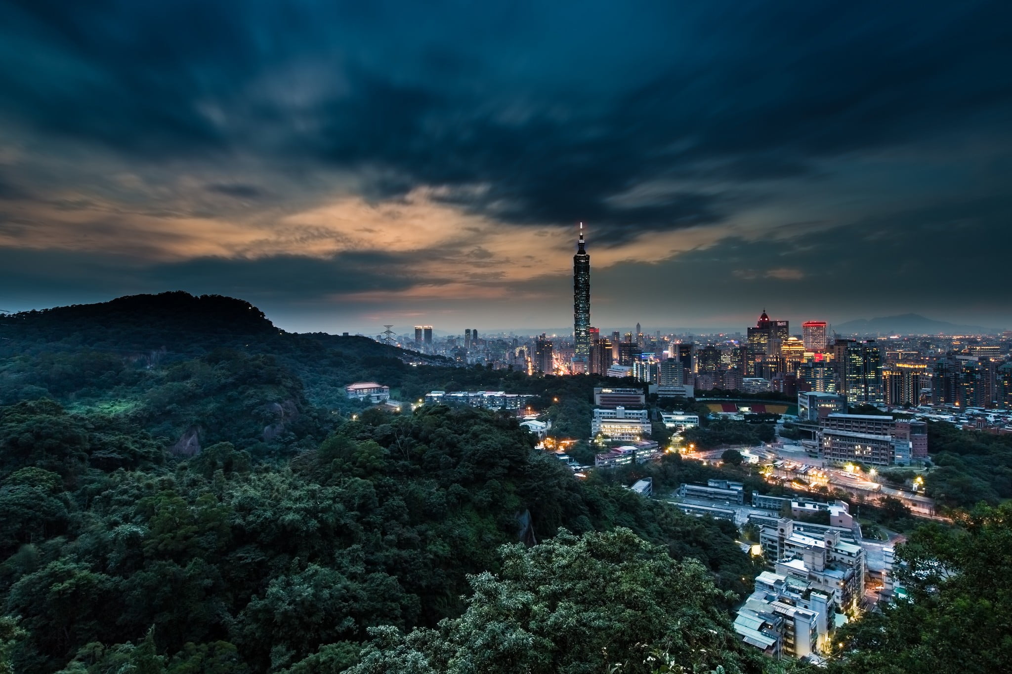 2048x1365 City buildings, cityscape, Taipei, Thailand, Taipei 101 HD wallpaper