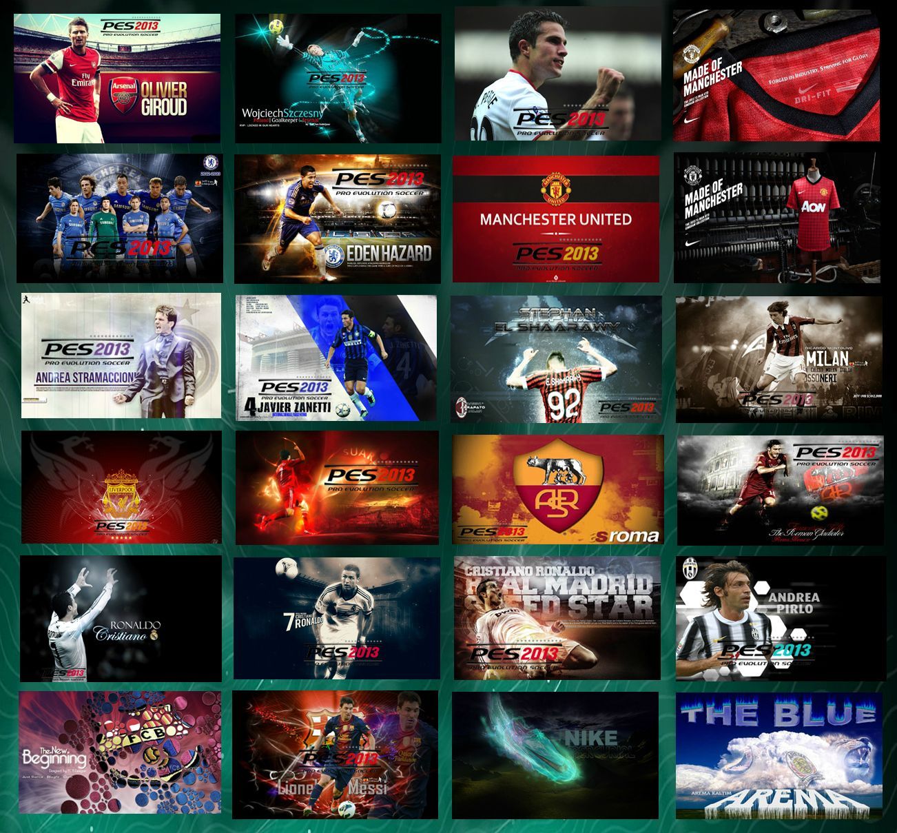 1302x1209 PES 2013 [BIG TEAM] Start Screen wallpaper pack HD