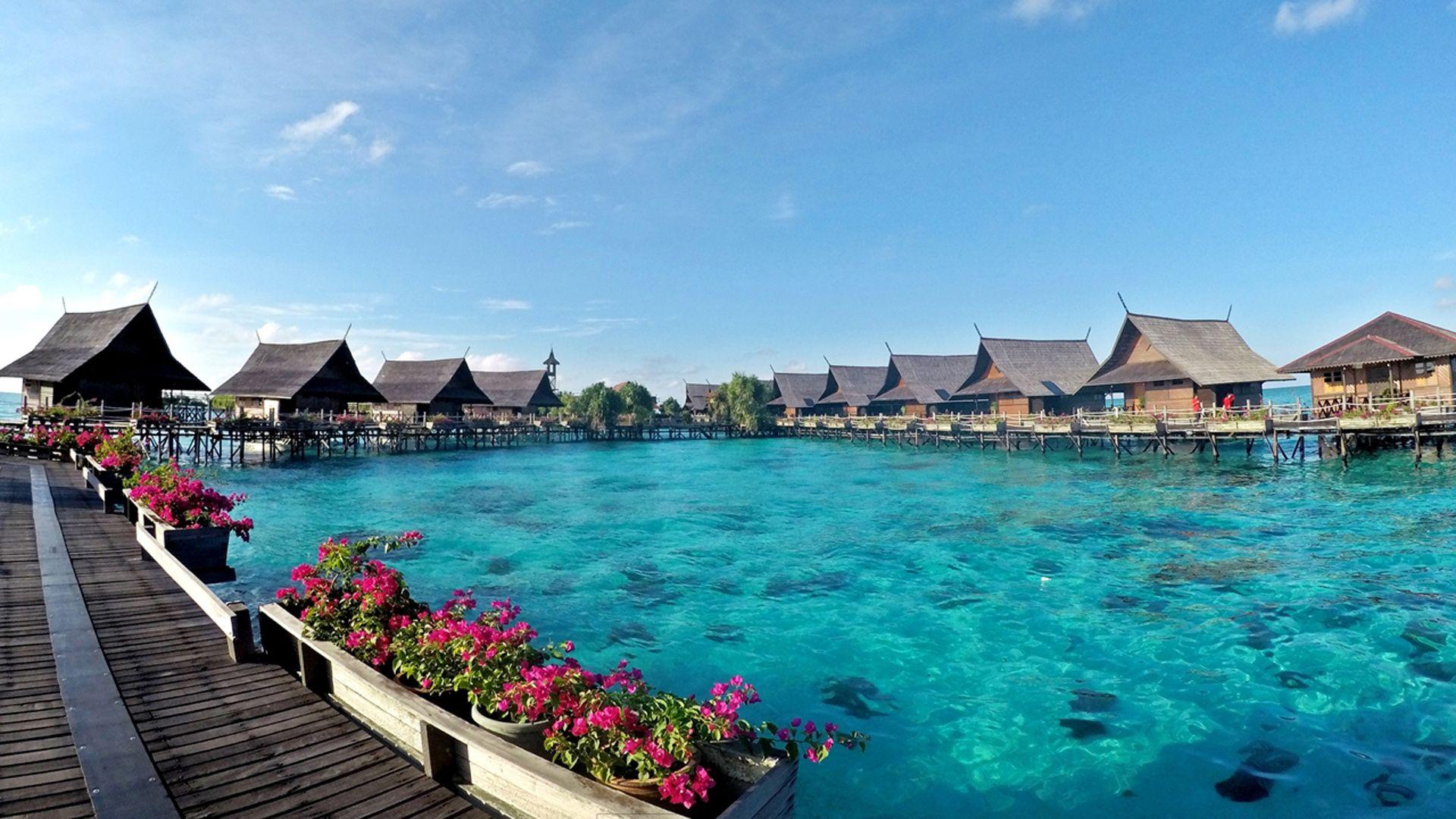 1920x1080 Sipadan Kapalai Dive Resort Semporna Sabah Malaysia Wallpaper Widescreen HD 1920x1080 :