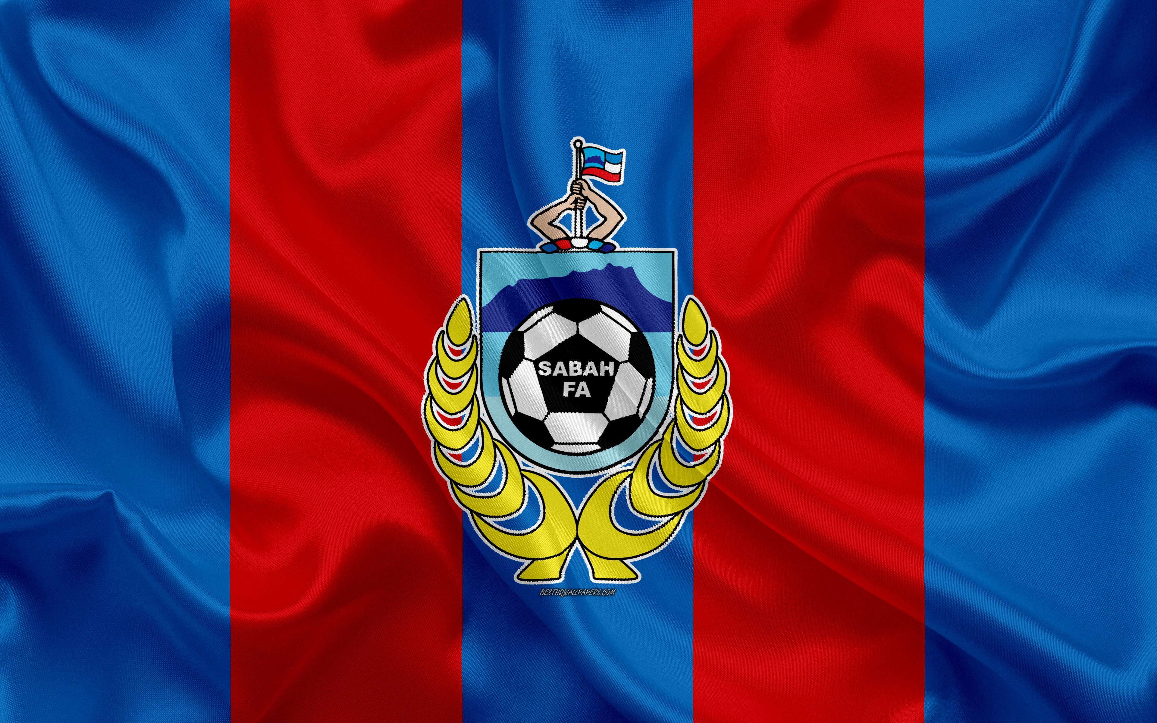 3840x2400 Download wallpaper Sabah FA, 4k, logo, silk texture, Malaysian football club, blue red silk flag, Malaysia Premier League, Sabah, Malaysia, football, Sabah FC for desktop with resolution 3840x2400. High Quality HD picture