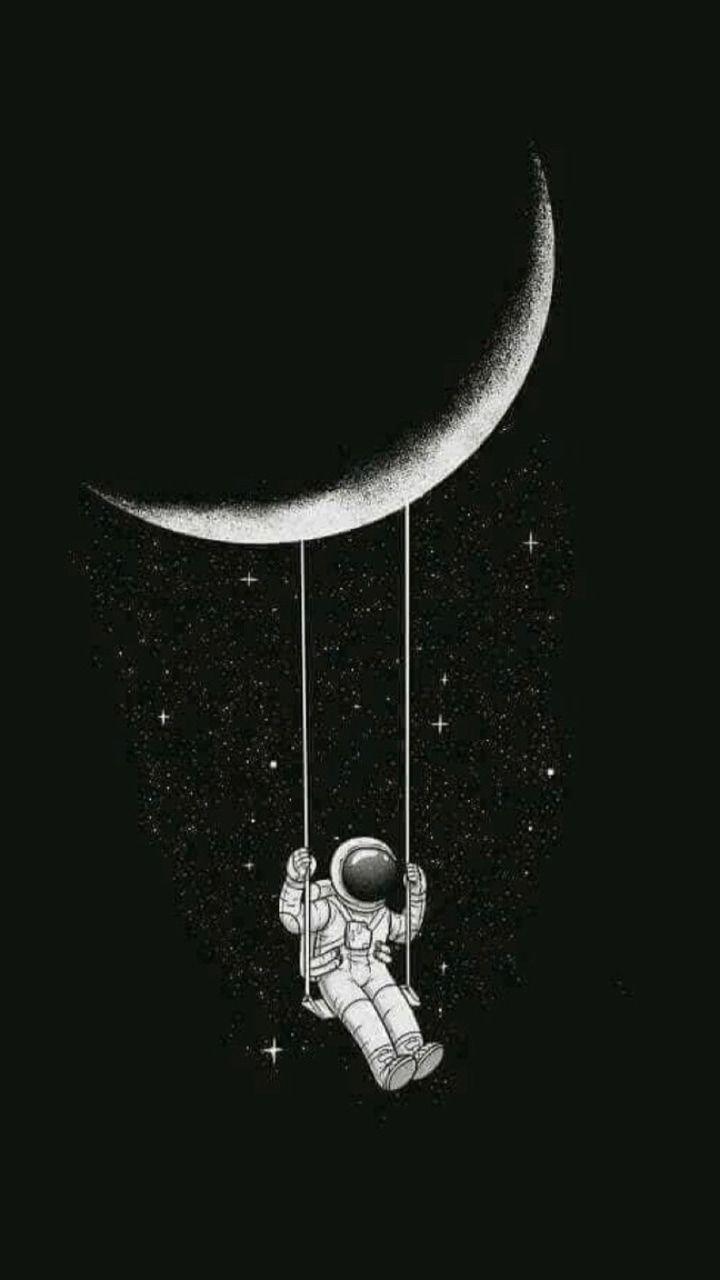 720x1280 outer space, wallpaper, astronaut and white