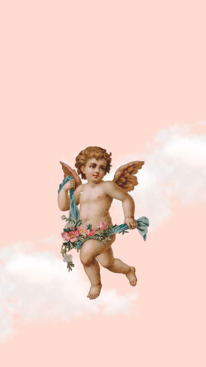 720x1280 Angel, Wallpaper, And Cloud Image Baby Angel Painting