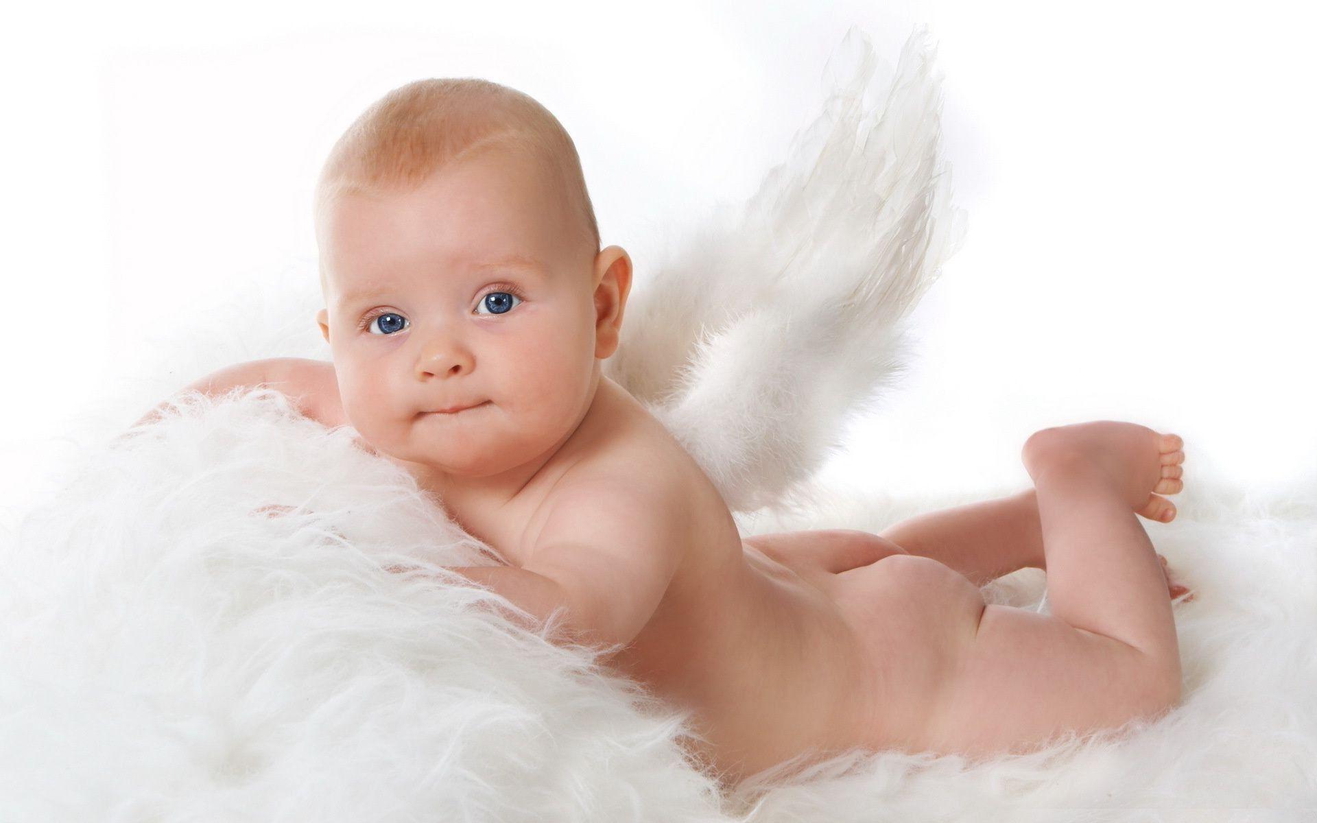1920x1200 White background baby angel Baby