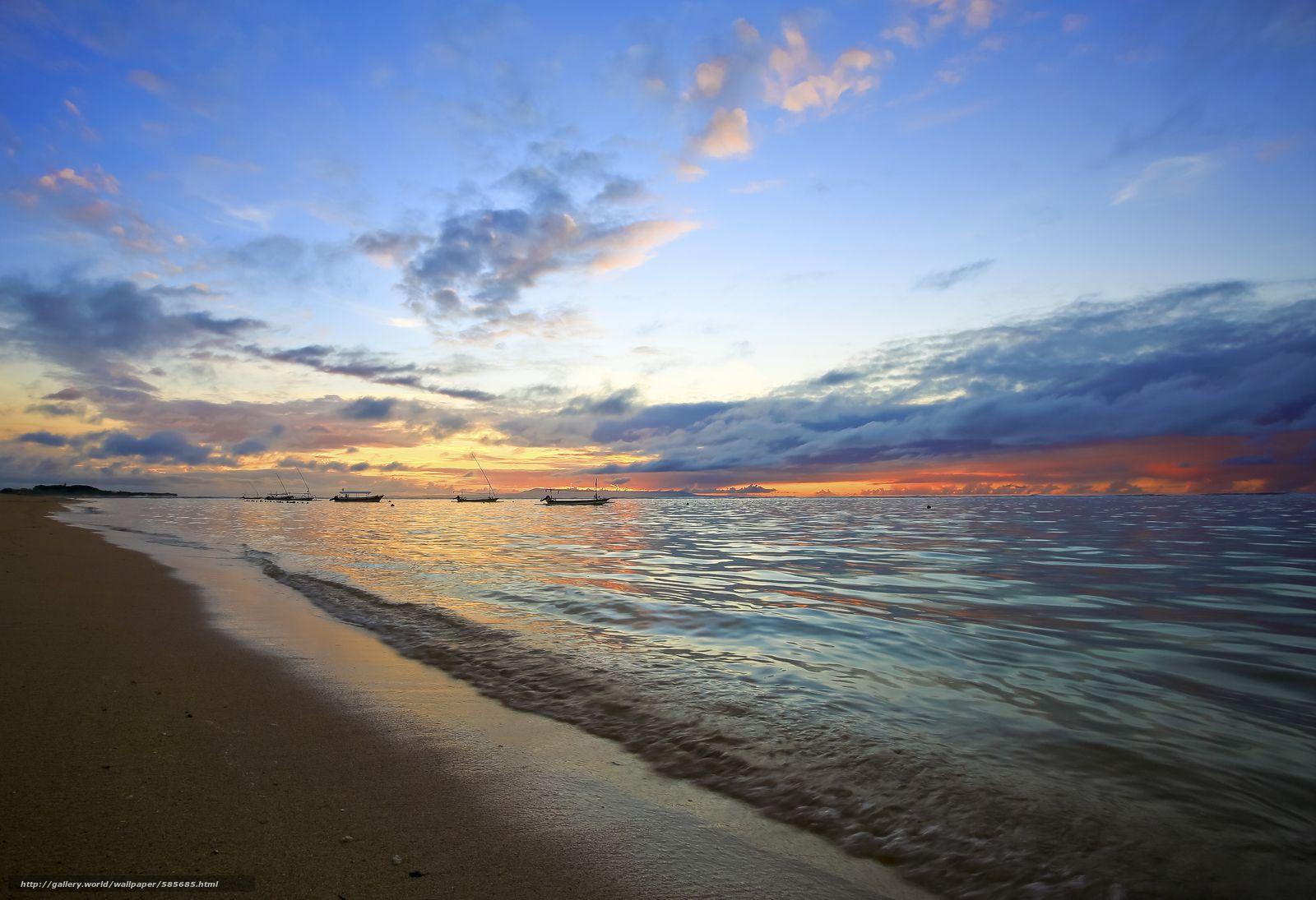1600x1095 Download wallpaper sunrise, Bali, Indonesia free desktop wallpaper in the resolution 5320x3640