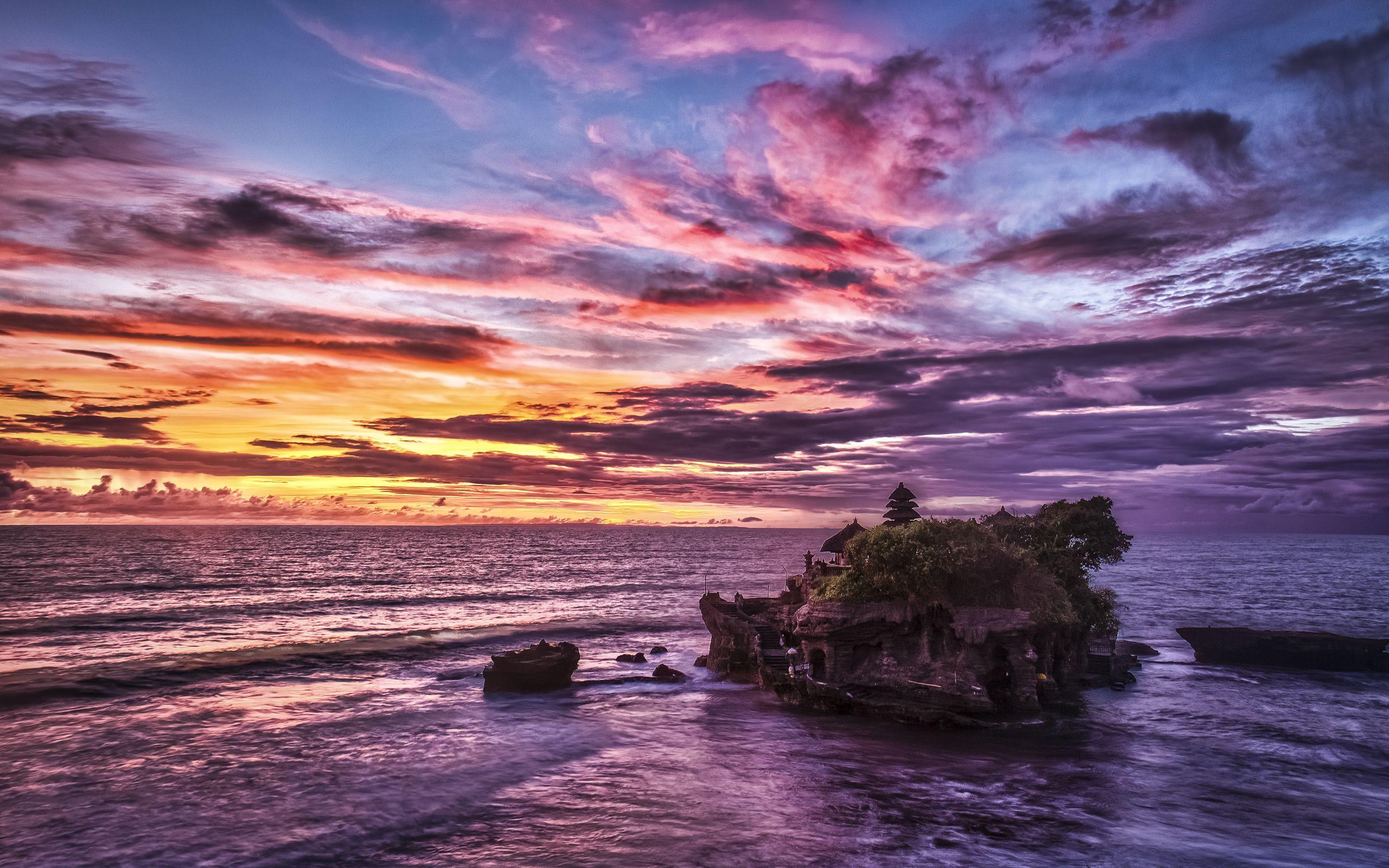 2560x1600 Bali Ocean Sky Tanah Lot Temple Wallpaper:2560x1600
