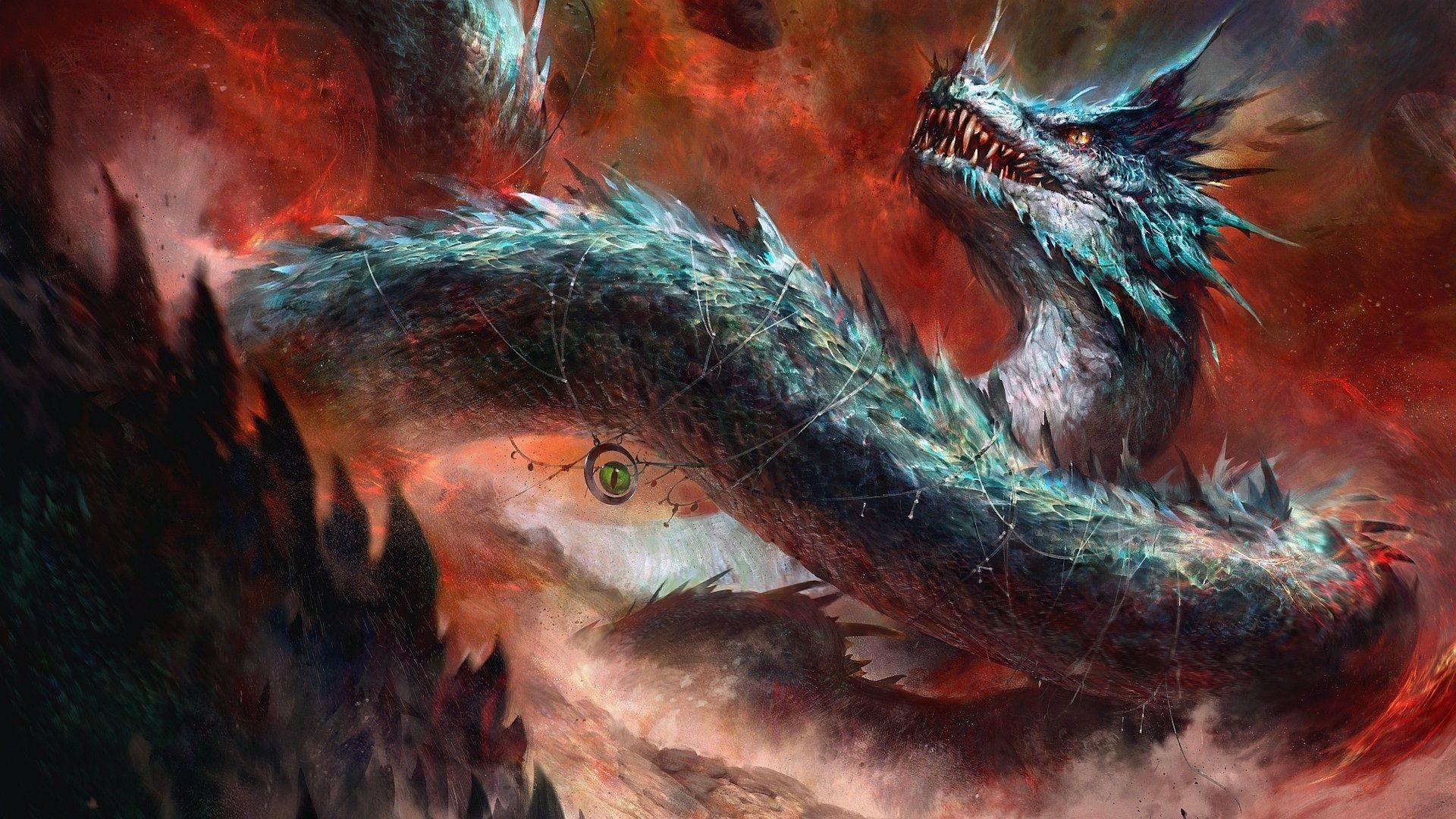 1920x1080 Wallpaper Dragon, eye, fantasy art 1920x1080 Full HD 2K Picture, Image