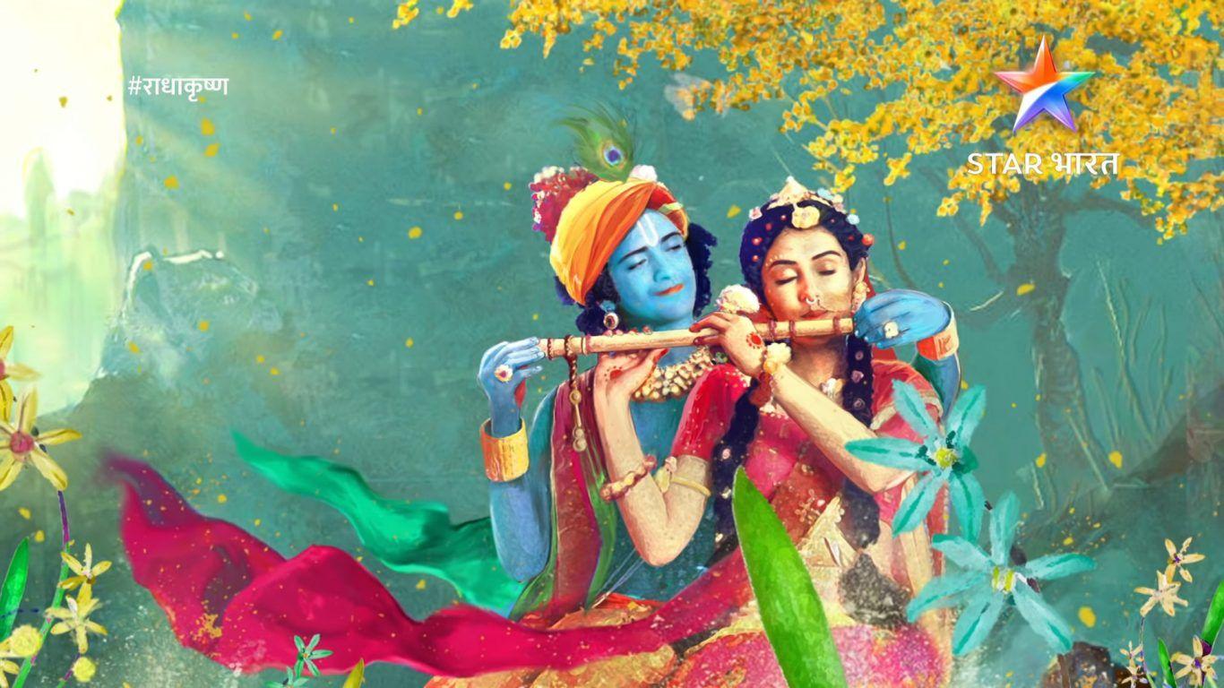 1366x768 Radha Krishna Star Bharat Serial HD Wallpaper 1080p. Hindu Gods and Goddesses