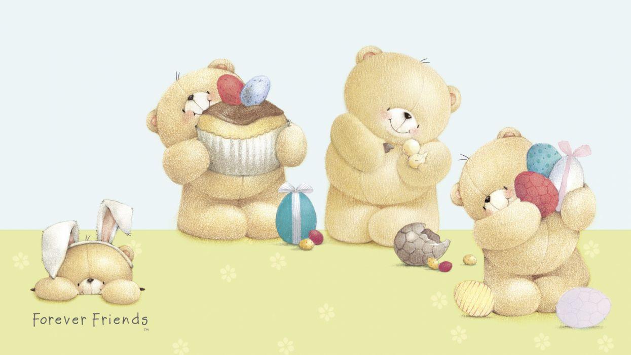 1245x700 Forever friends teddy bear easter holiday wallpaperx1080