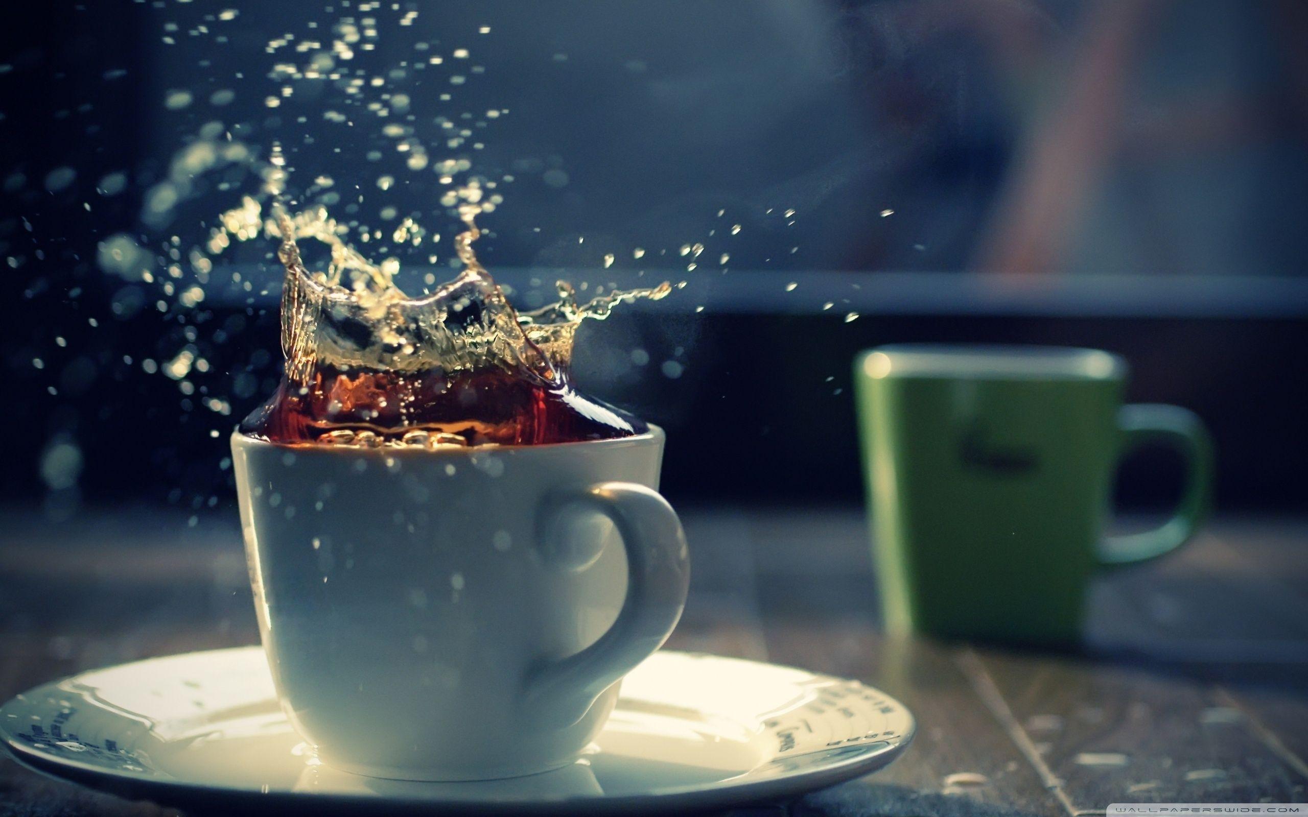 2560x1600 Mug with black tea wallpaper and image, picture, photo