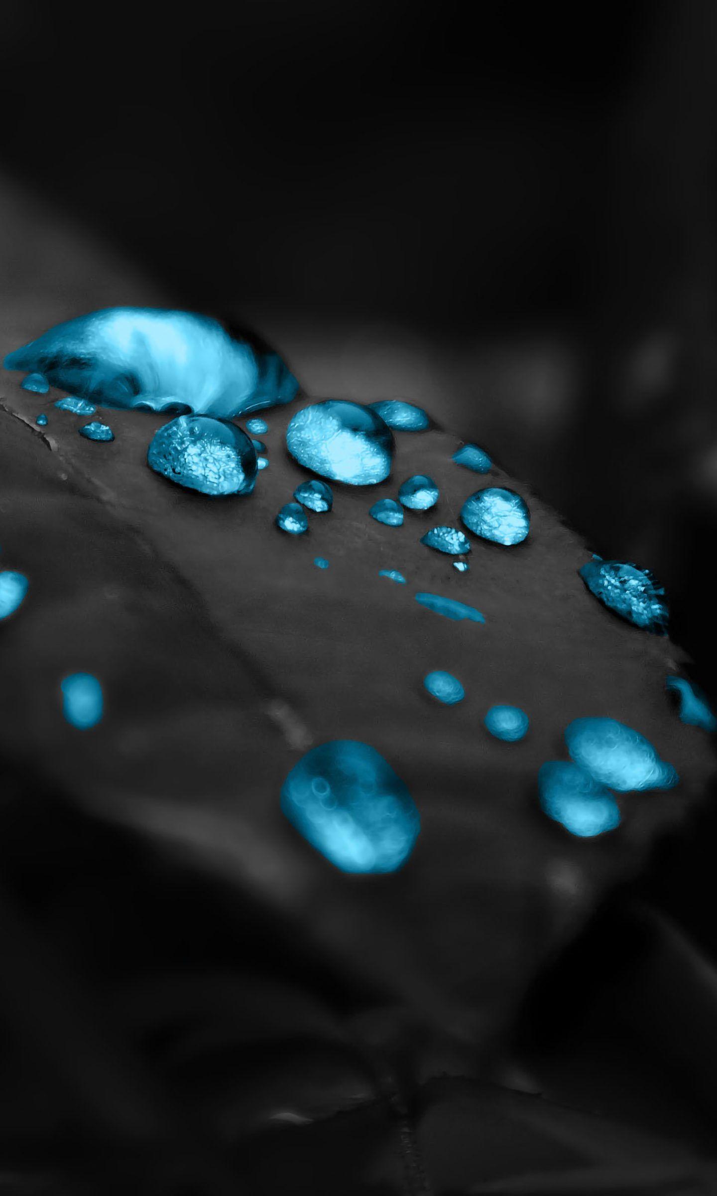1440x2400 Hd Black And Blue Wallpaper For Mobile