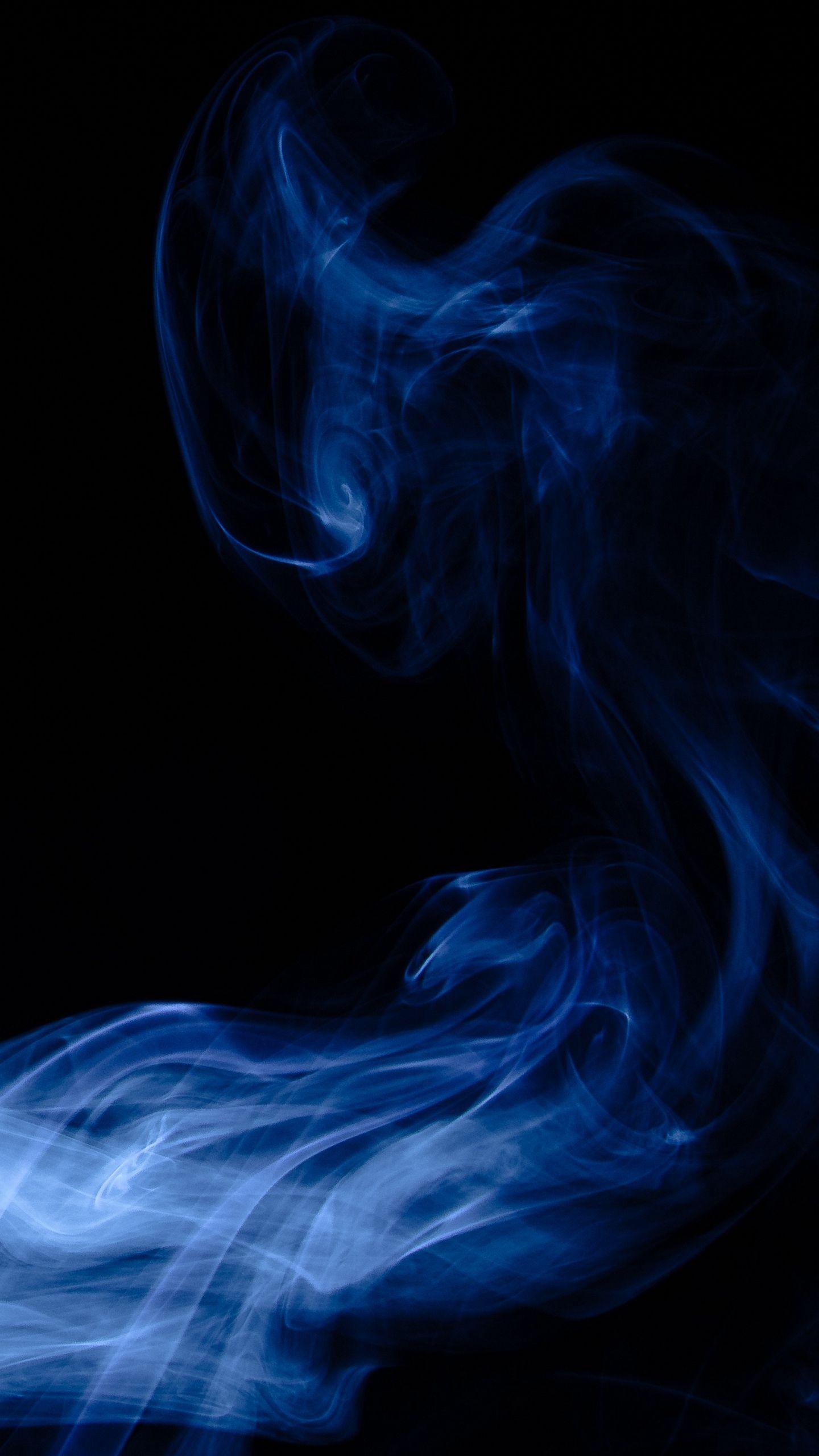1440x2560 Wallpaper Smoke, Shroud, Dark, Blue, Black And Dark Blue Background