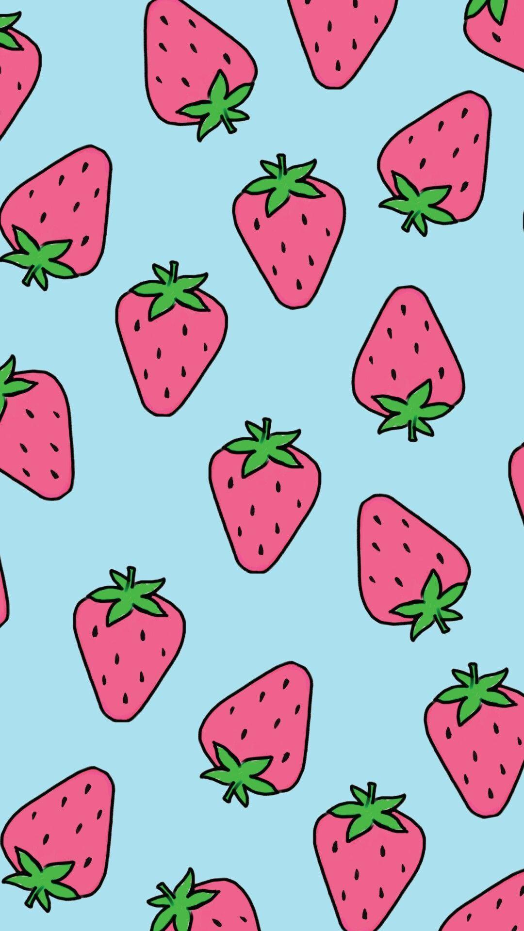 Wallpaper White Strawberry Background Wallpaper Image For Free Download   Pngtree