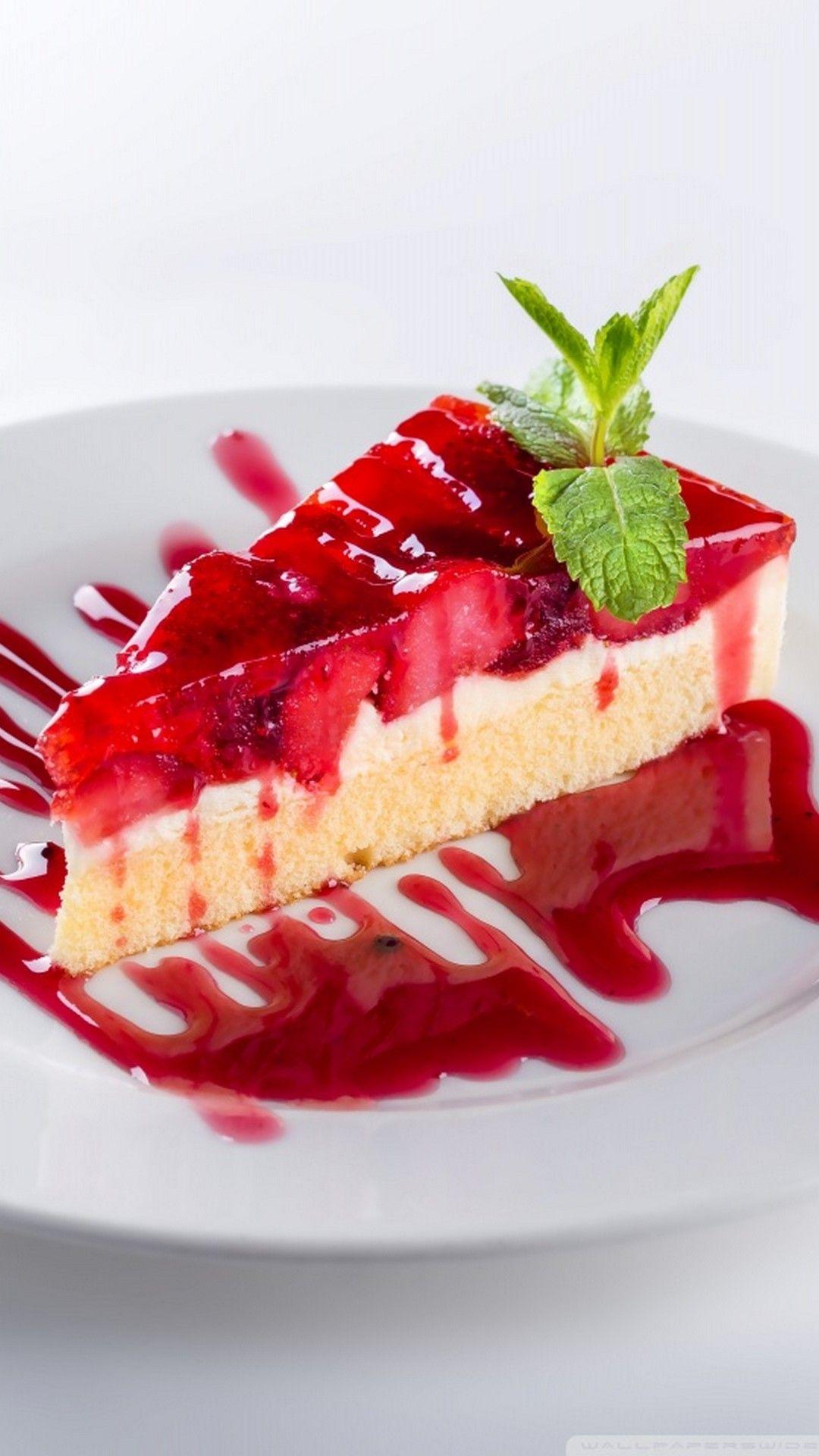 1080x1920 Strawberry Cake iPhone Background Cute iPhone Wallpaper