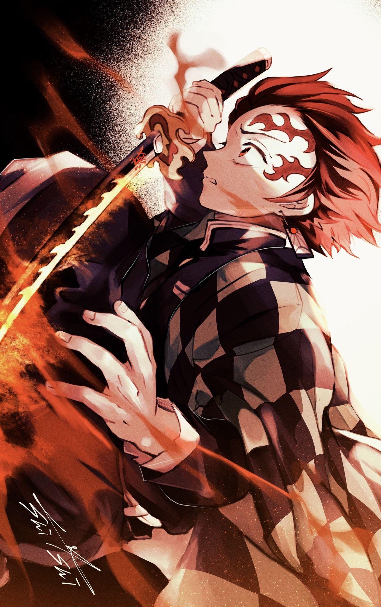 1285x2048 Save & Follow. Tanjiro Kamado. Demon Slayer. Kimetsu no Yaiba. Anime demon, Slayer anime, Anime