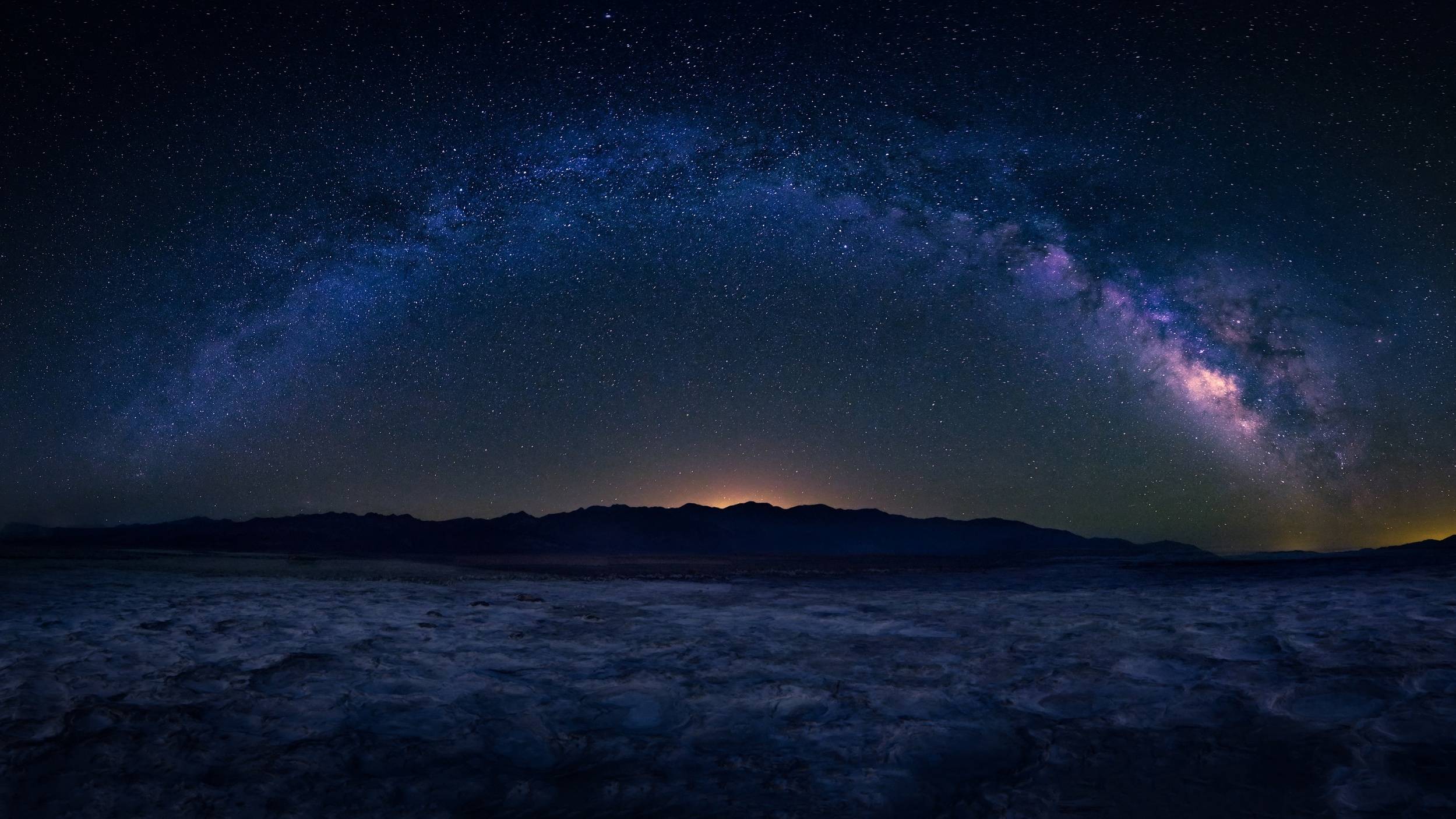 2499x1406 Milky Way Starry Sky Landscape Wallpaper, HD Nature 4K Wallpaper, Image, Photo and Background