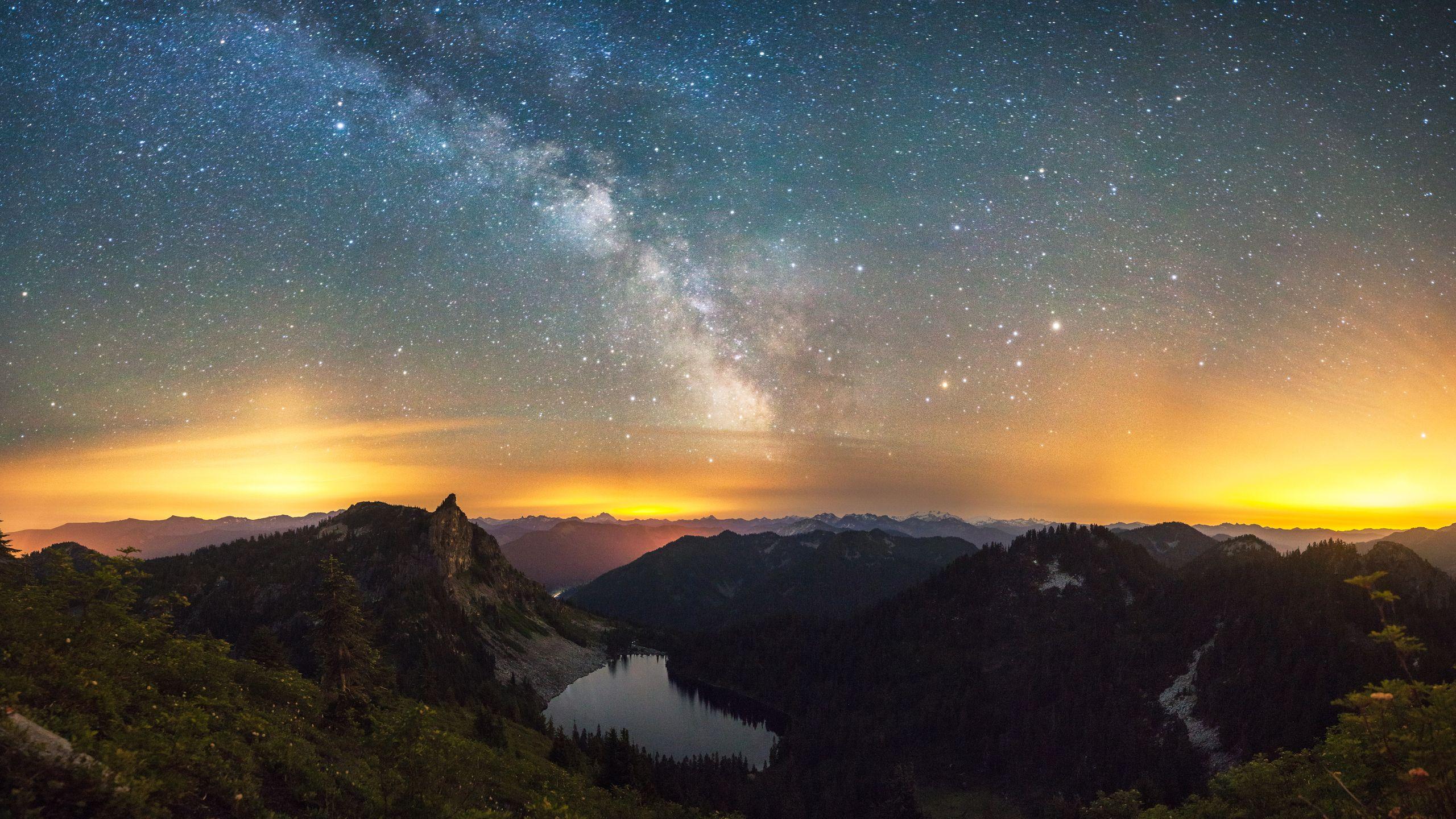 2560x1440 Milky Way Landscape 1440P Resolution HD 4k Wallpaper, Image, Background, Photo and Picture