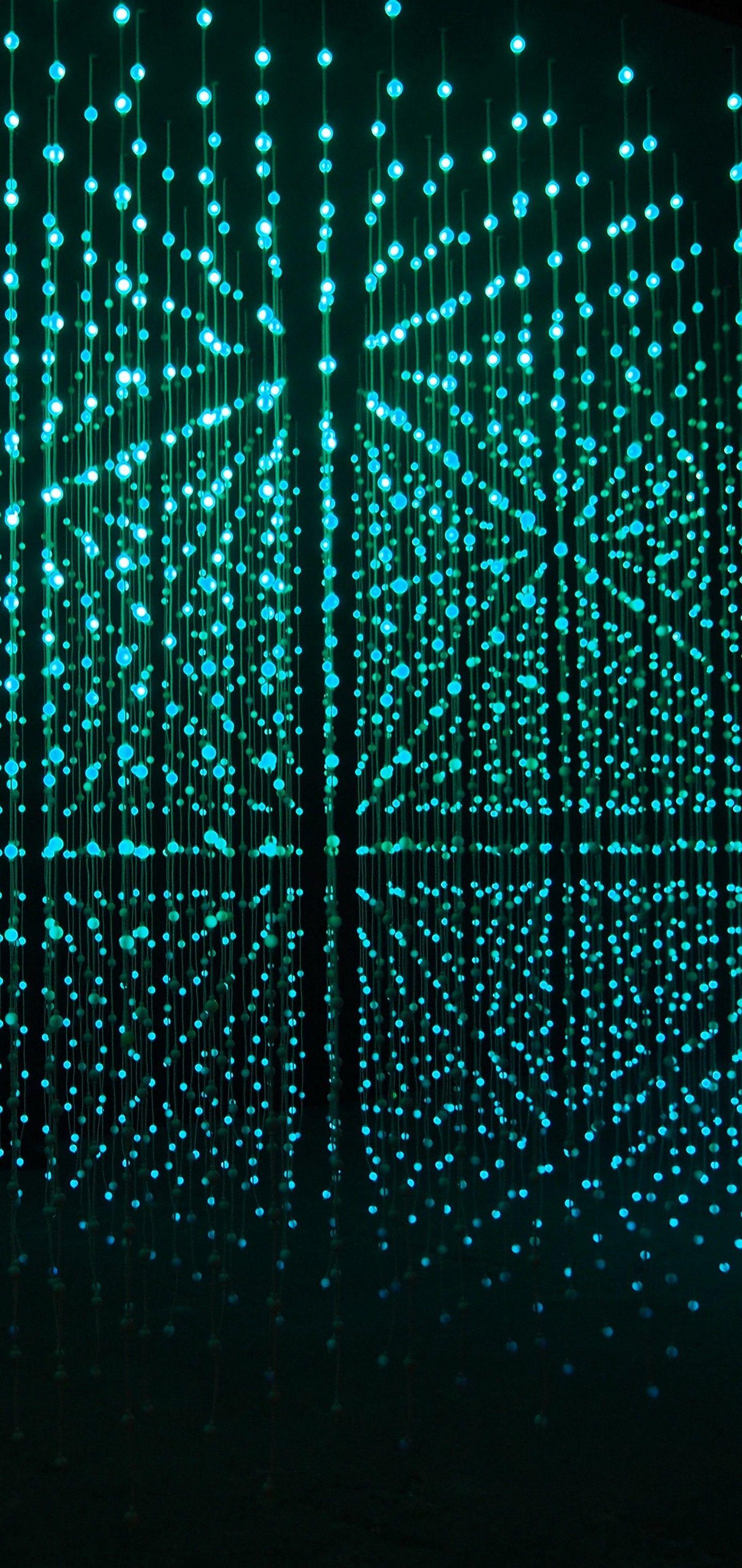 1440x3040 Structure Light Dots Dark Glitter Wallpaper - [1440x3040]