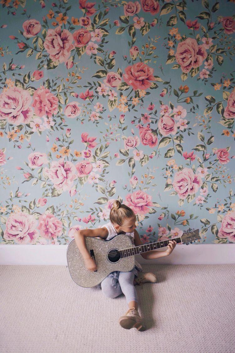 750x1125 anewall blog by R&S. Girls room wallpaper, Vintage floral wallpaper, Floral wallpaper