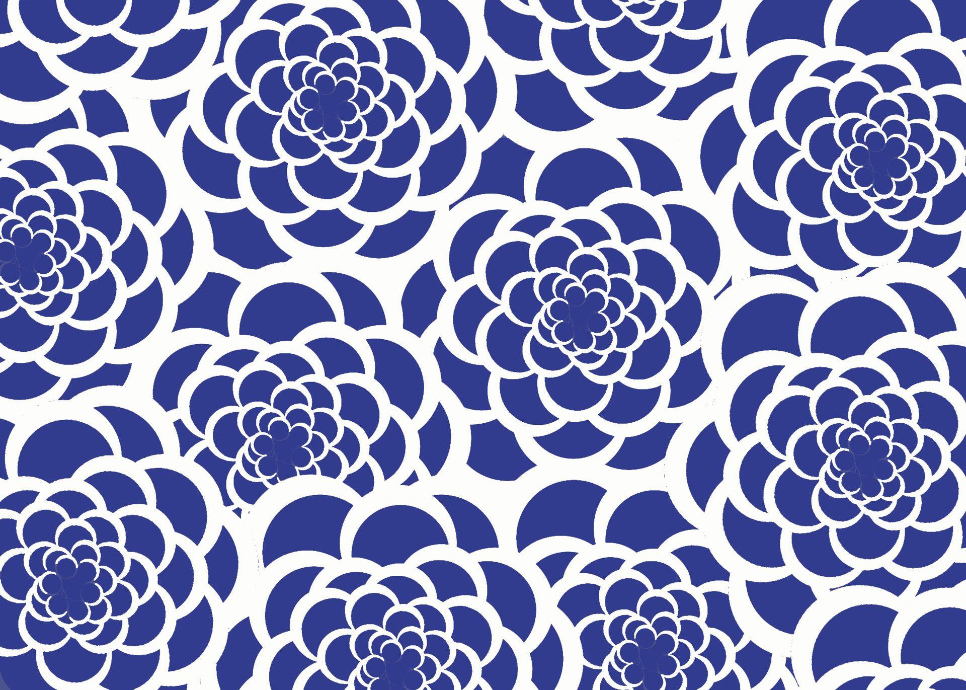 1920x1371 Blue & White Flower Background Free Domain Picture