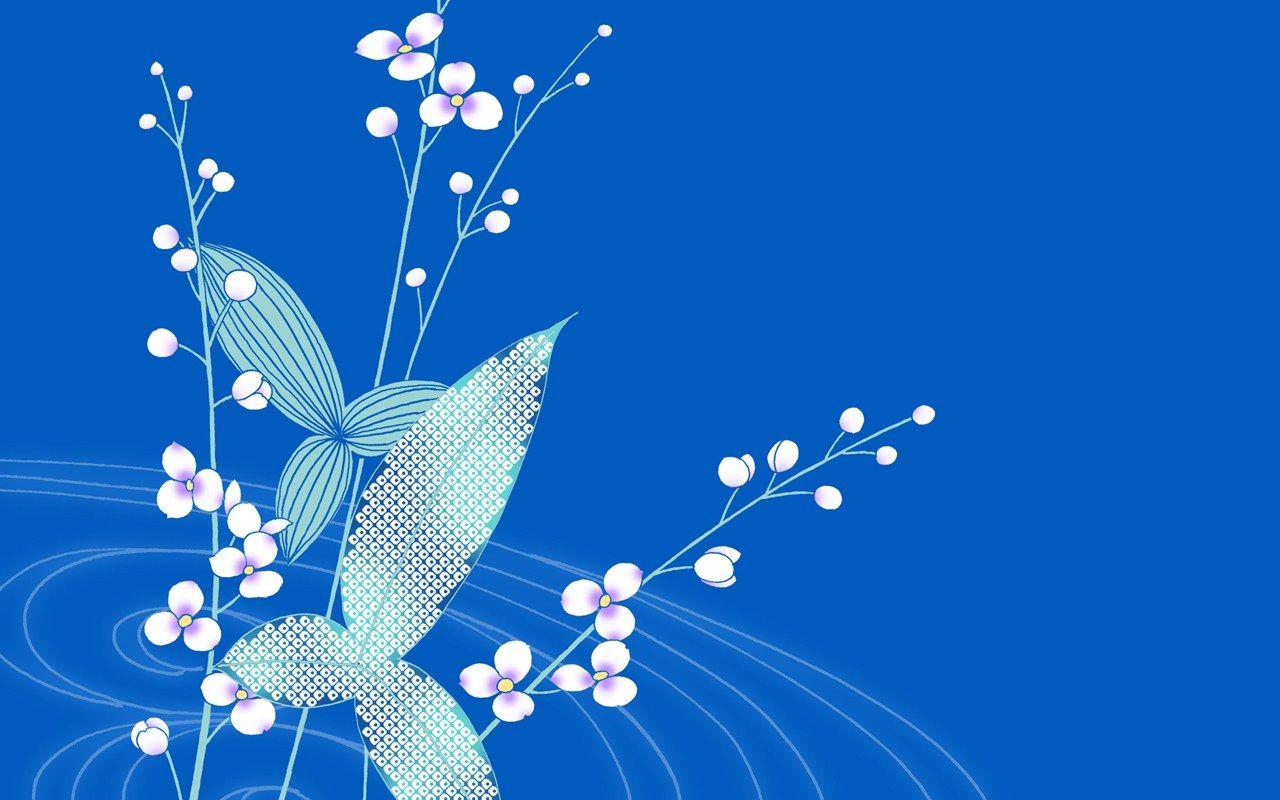 1280x800 Dark Blue Flower Wallpaper Wallpaper 15256
