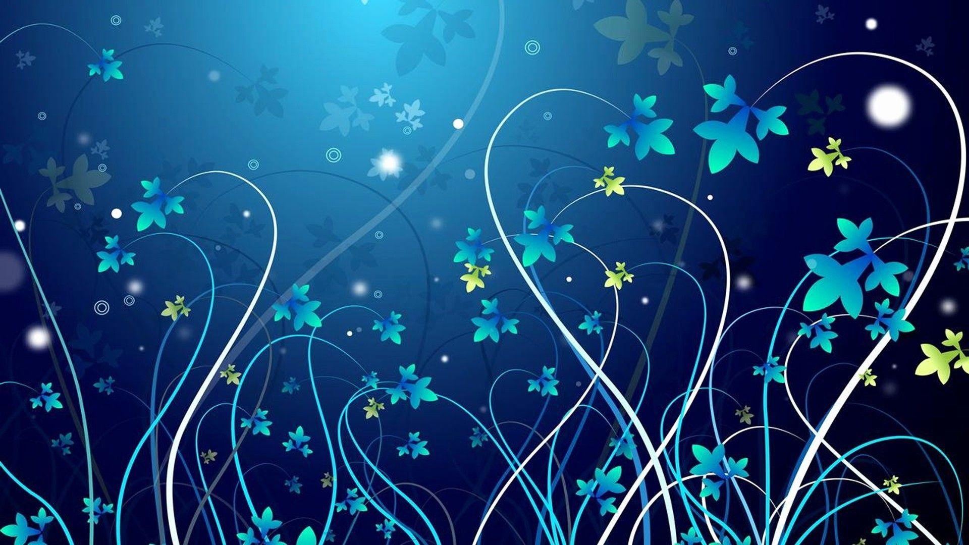 1920x1080 Dark Blue Design Floral Background HD Dark Blue Wallpaper