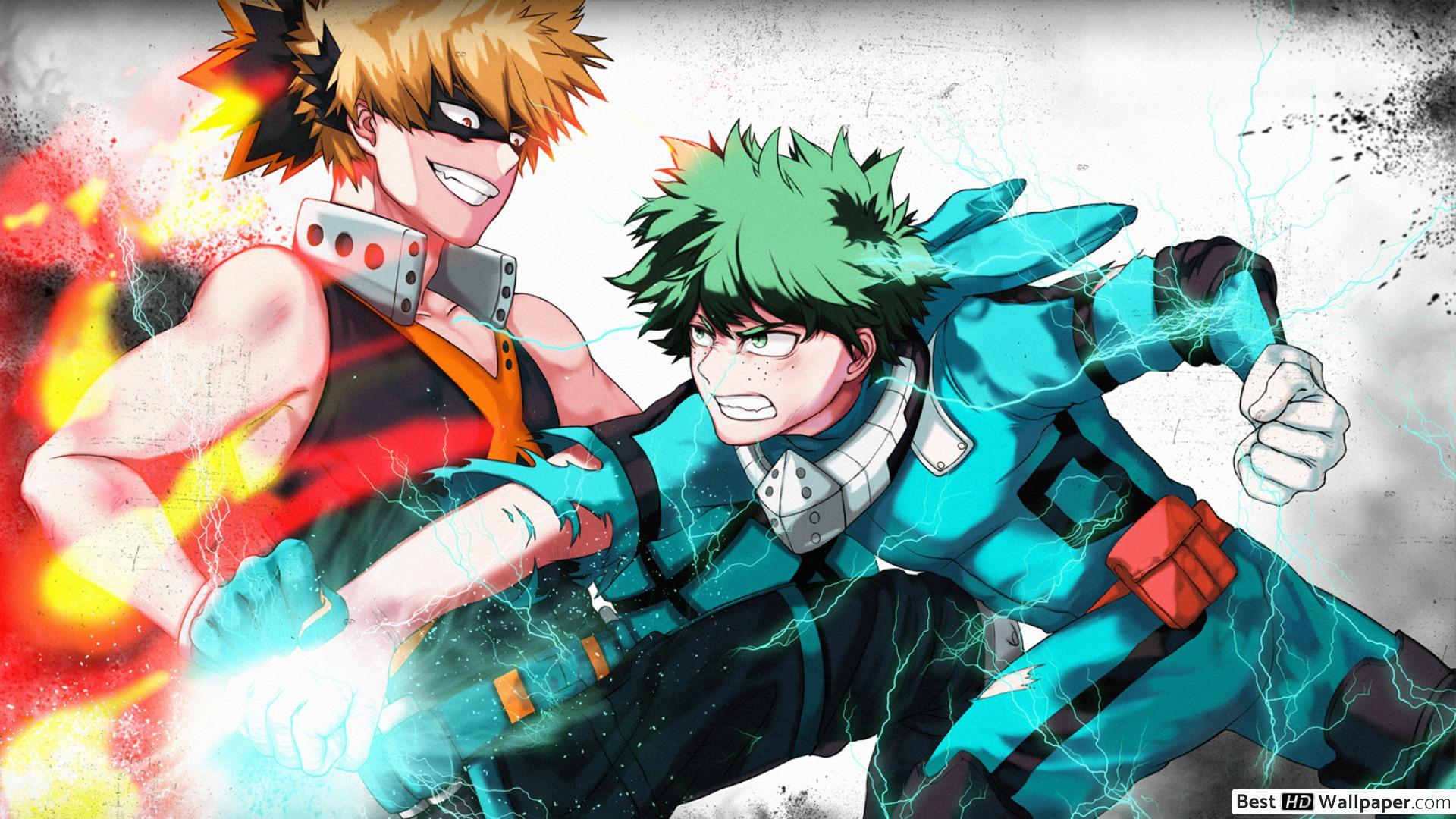 1920x1080 My Hero Academia Bakugo Vs Izuku Midoriya HD wallpaper download
