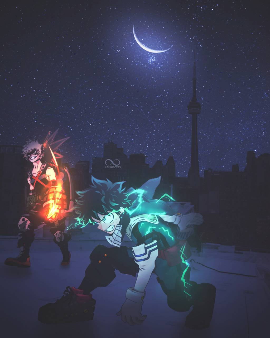 1024x1280 Midoriya and Bakugo wallpaper