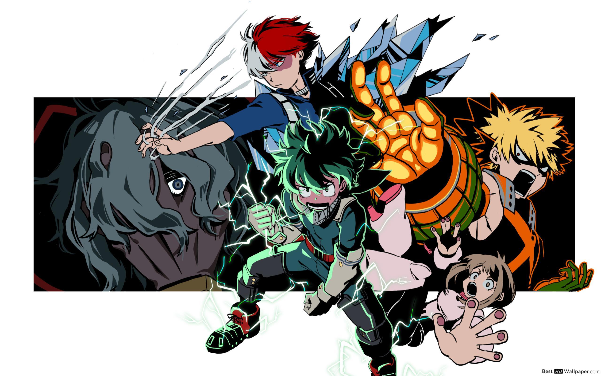 2560x1600 My Hero Academia Midoriya, Shoto Todoroki, Katsuki Bakugo, Ochaco Uraraka & Tomura Shigaraki HD wallpaper download