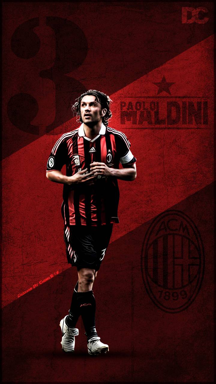 Here is a Maldini phone wallpaper for you lads Im happy to take any  requests  rACMilan
