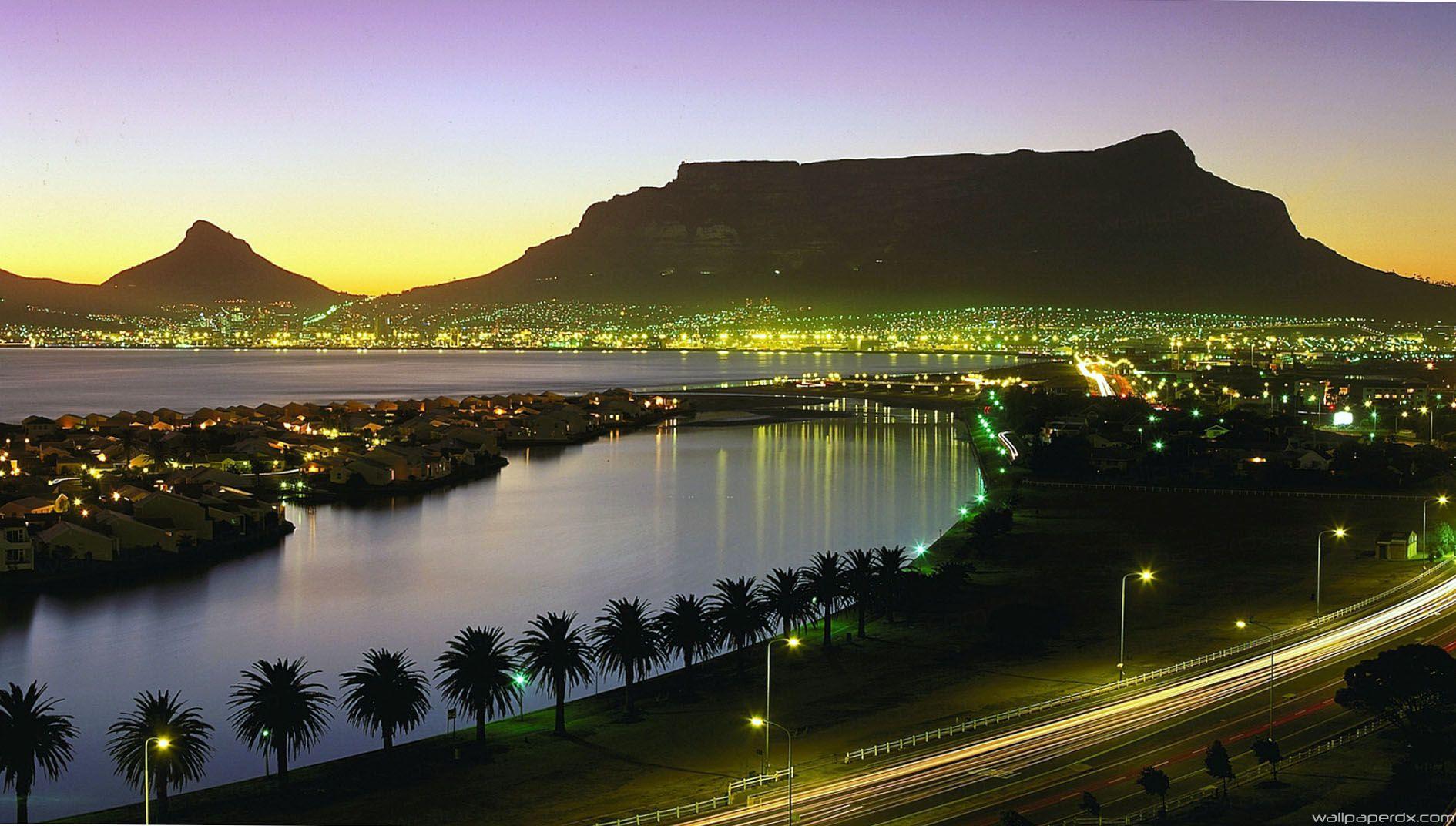 1890x1072 South Africa Night HD Wallpaper Town South Africa A Night Wallpaper & Background Download