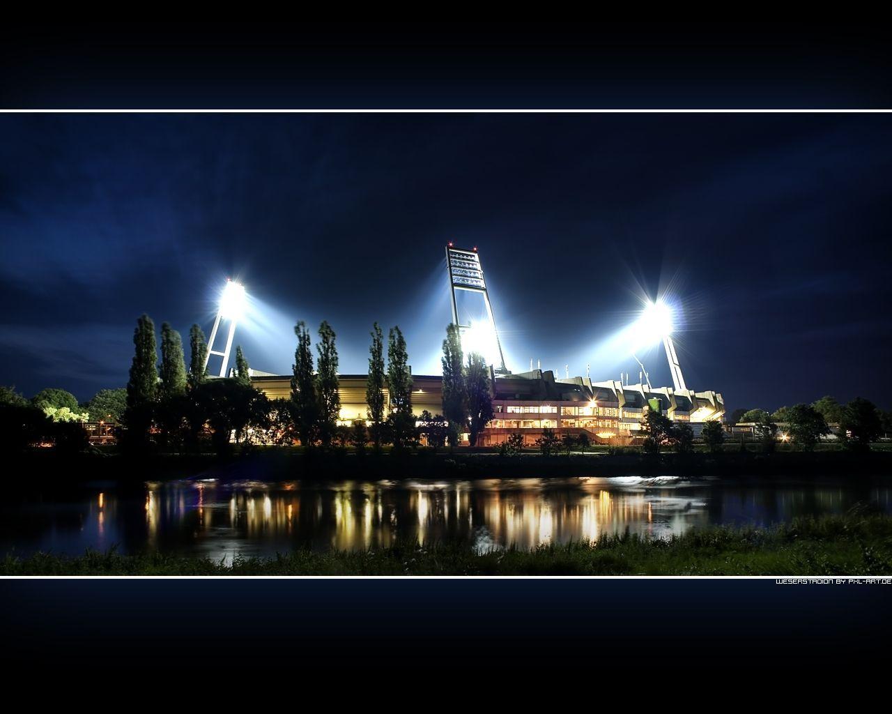 1280x1024 Signal Iduna Park BVB Stadium At Night Wallpaper free desktop. Park, Wallpaper, HD wallpaper