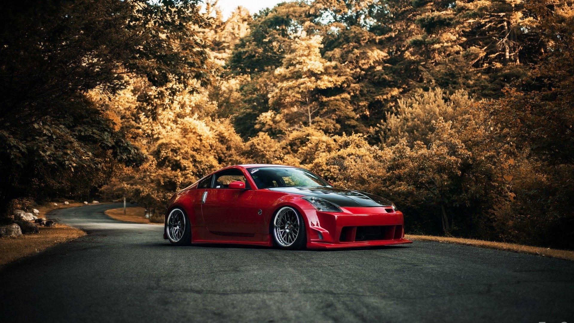 1920x1080 Red Nissan 350z Sport Car