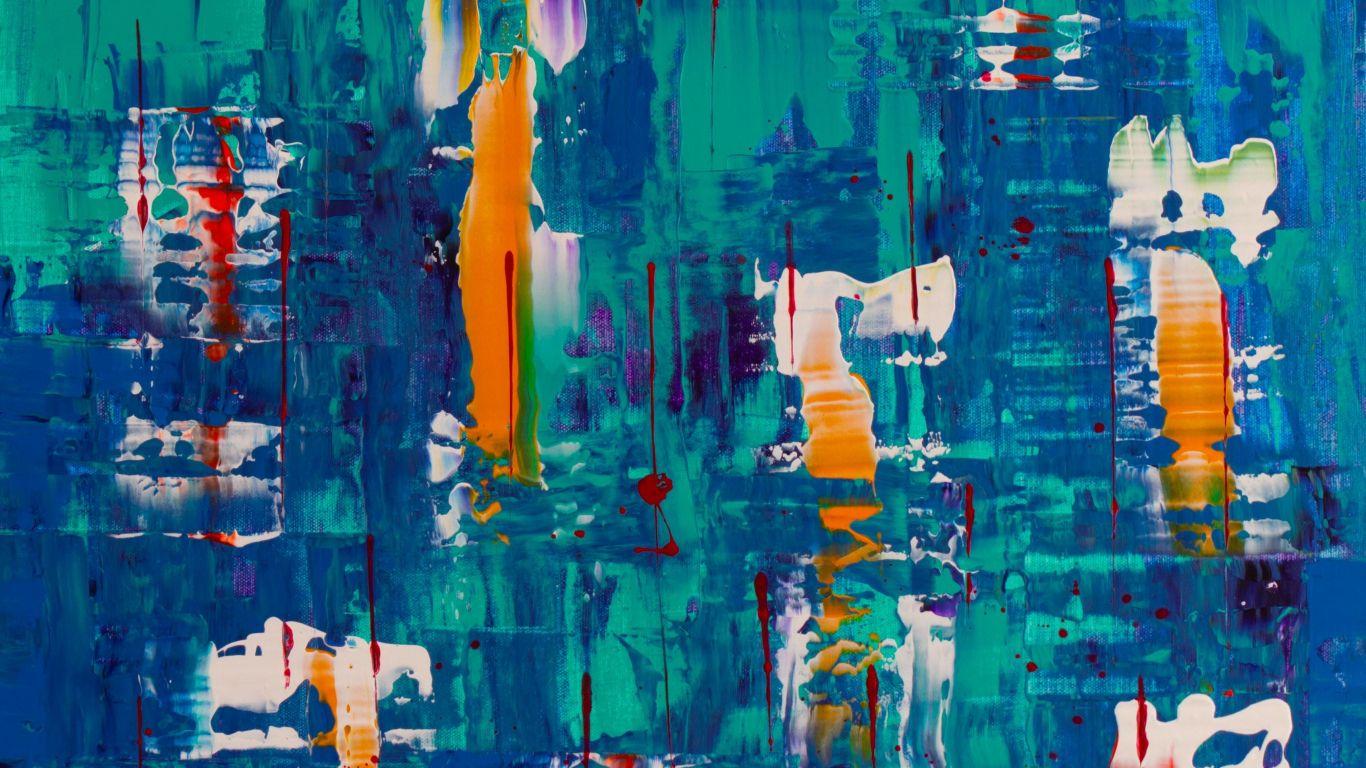1366x768 Download 1366x768 wallpaper abstract painting, colorful, modern art, tablet, laptop, 1366x768 HD image, background, 23646