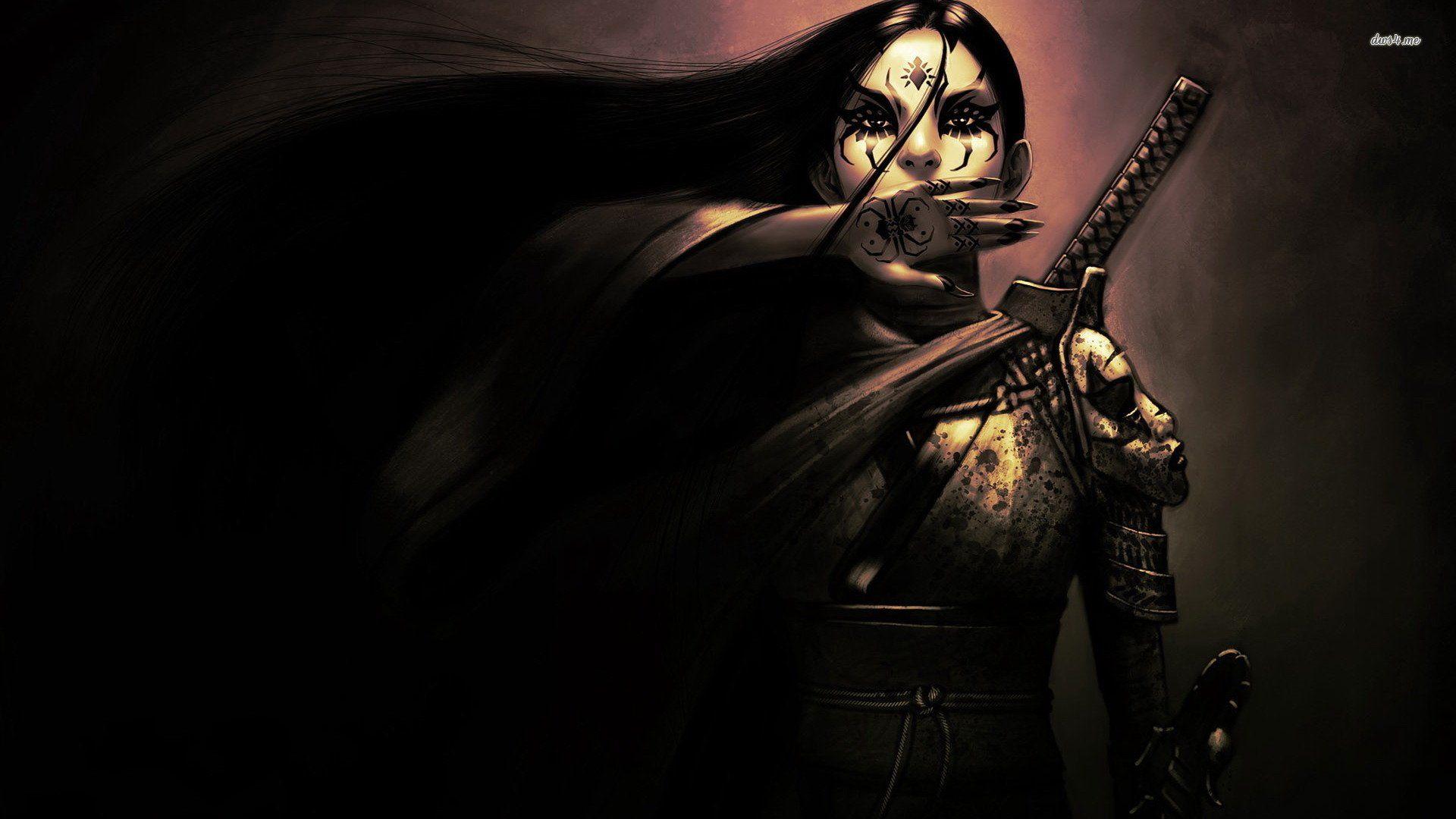 1920x1080 Female Samurai Wallpaper