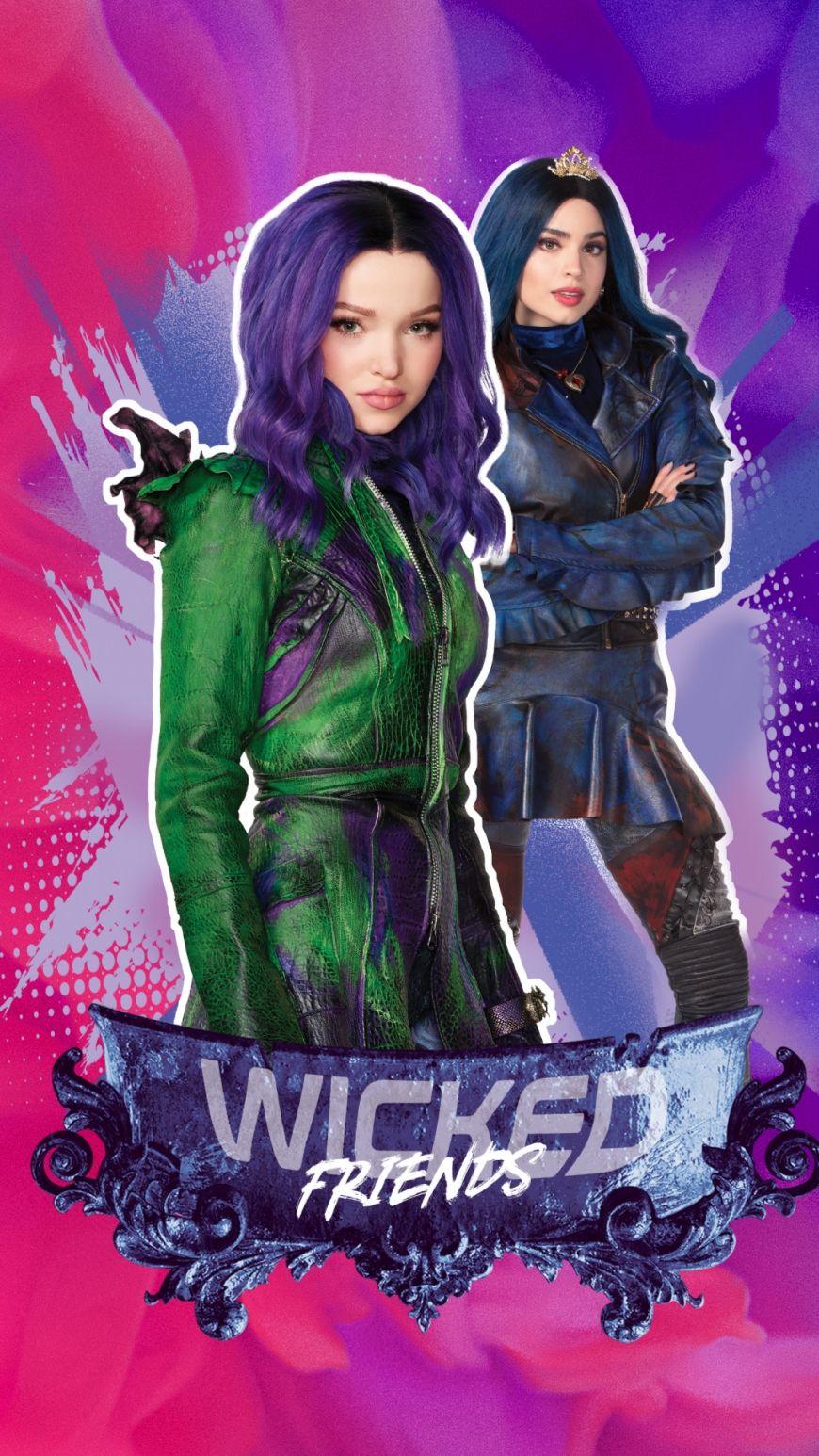870x1546 Descendants Mal And Evie Wallpaper