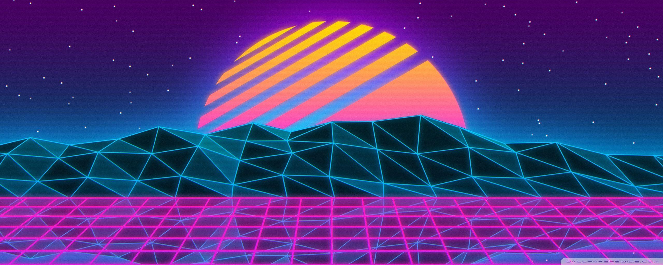 2560x1024 Vaporwave Ultra HD Desktop Background Wallpaper for : Widescreen & UltraWide Desktop & Laptop : Multi Display, Dual Monitor : Tablet