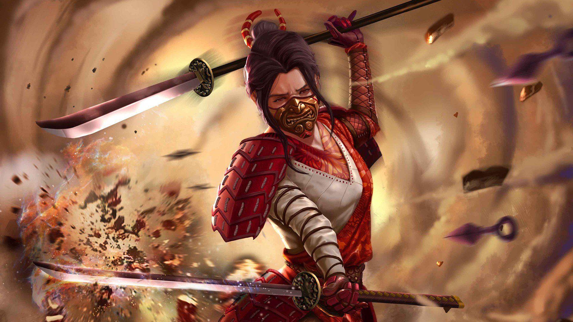 1920x1080 Female Samurai Wallpaper
