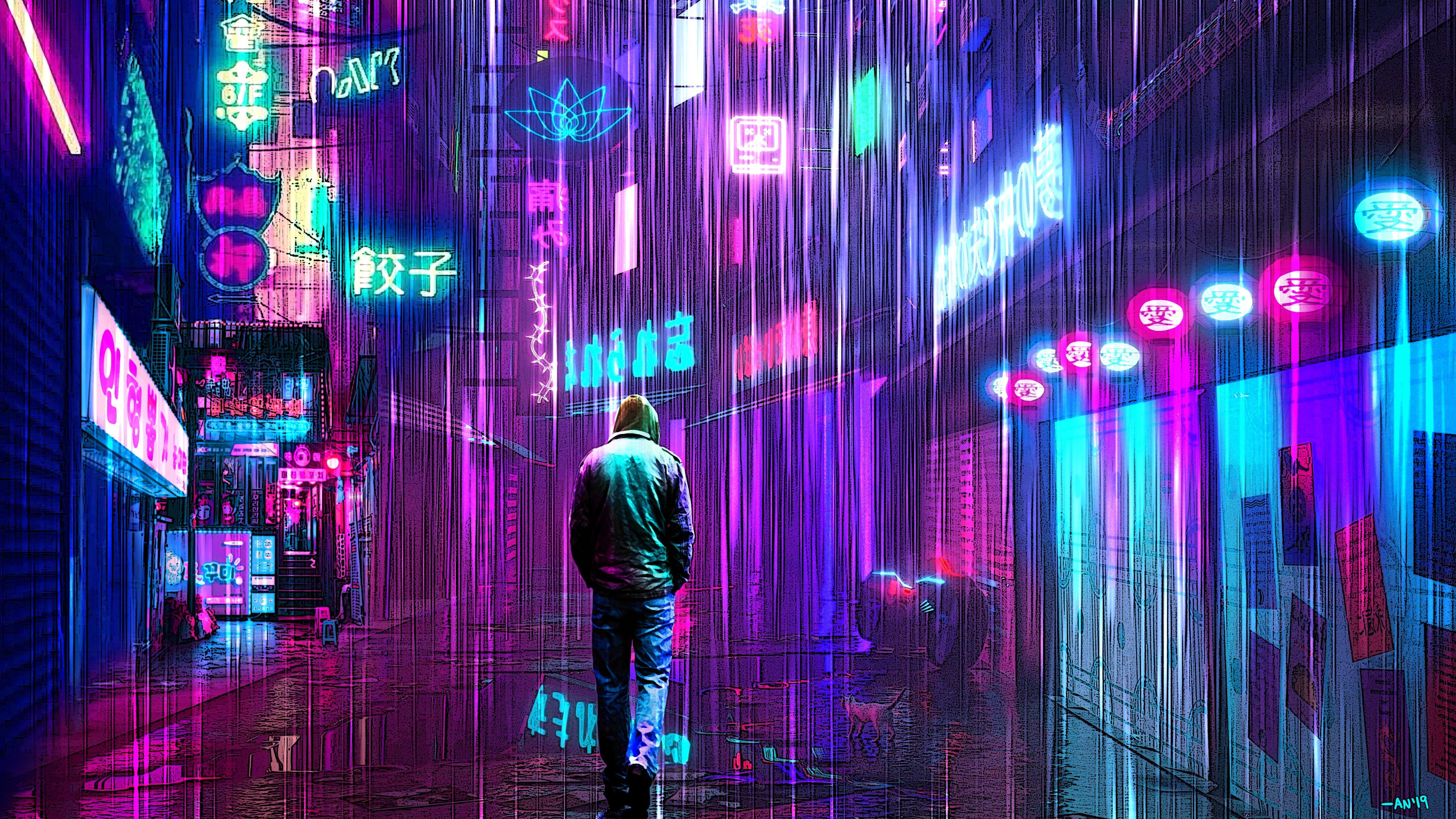 5120x2880 Gaming Neon Wallpaper