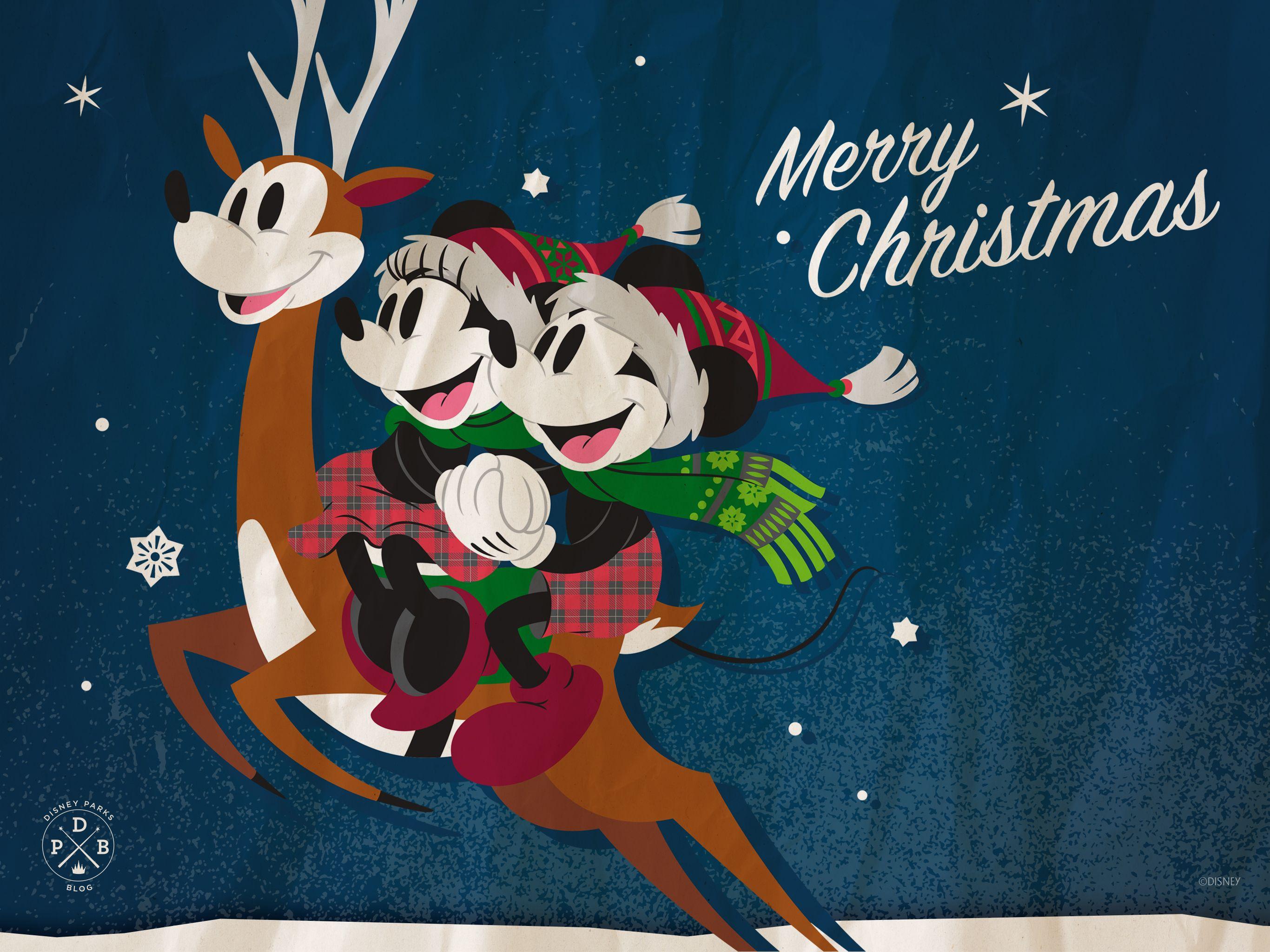 2732x2048 Mickey & Minnie Mouse 2018 Holiday Wallpaper