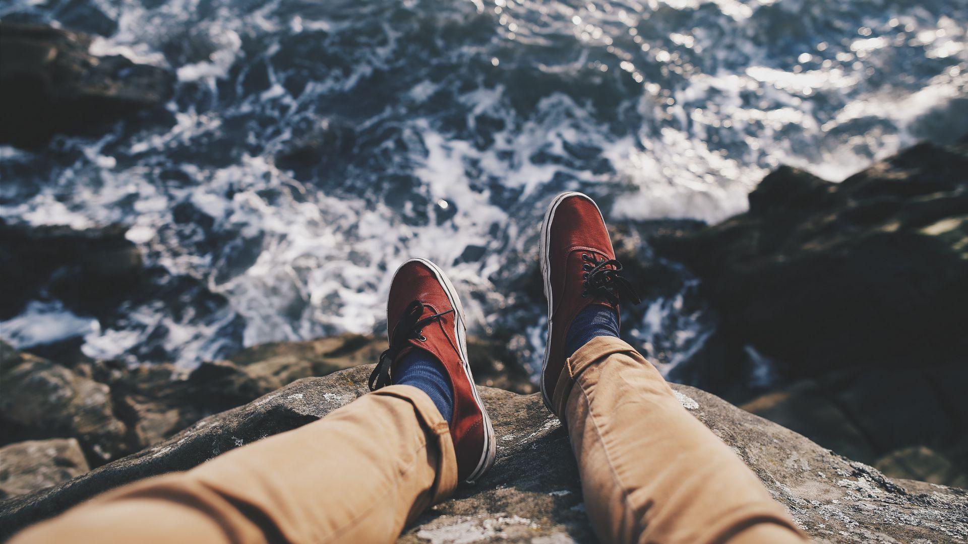 1920x1080 Download wallpaper 1920x1080 feet, sea, waves, vacation full hd, hdtv, fhd, 1080p HD background