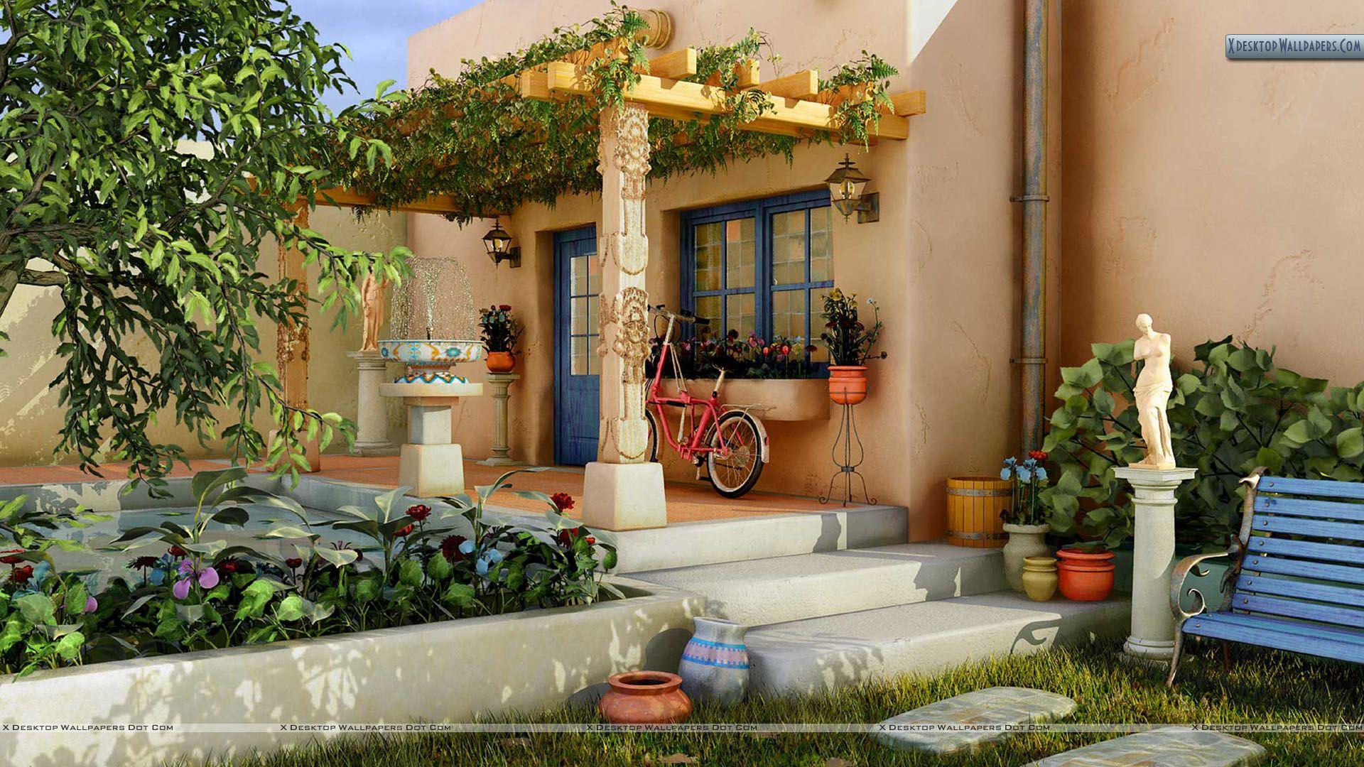 1920x1080 Amazing Outside Scene Of House Wallpaper