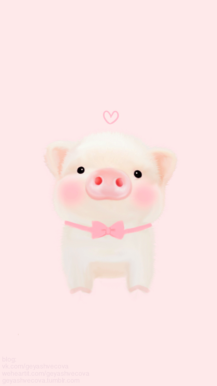 720x1280 Kawaii Pig Wallpaper