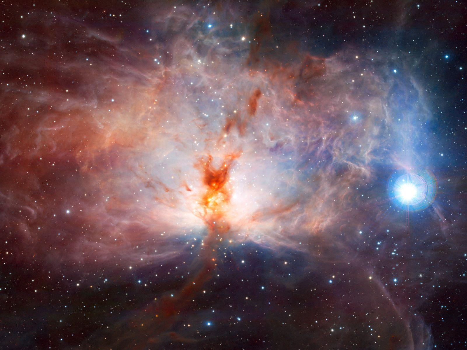 1600x1200 Download wallpaper: Flame Nebula, in the constellation of Orion 1600x1200
